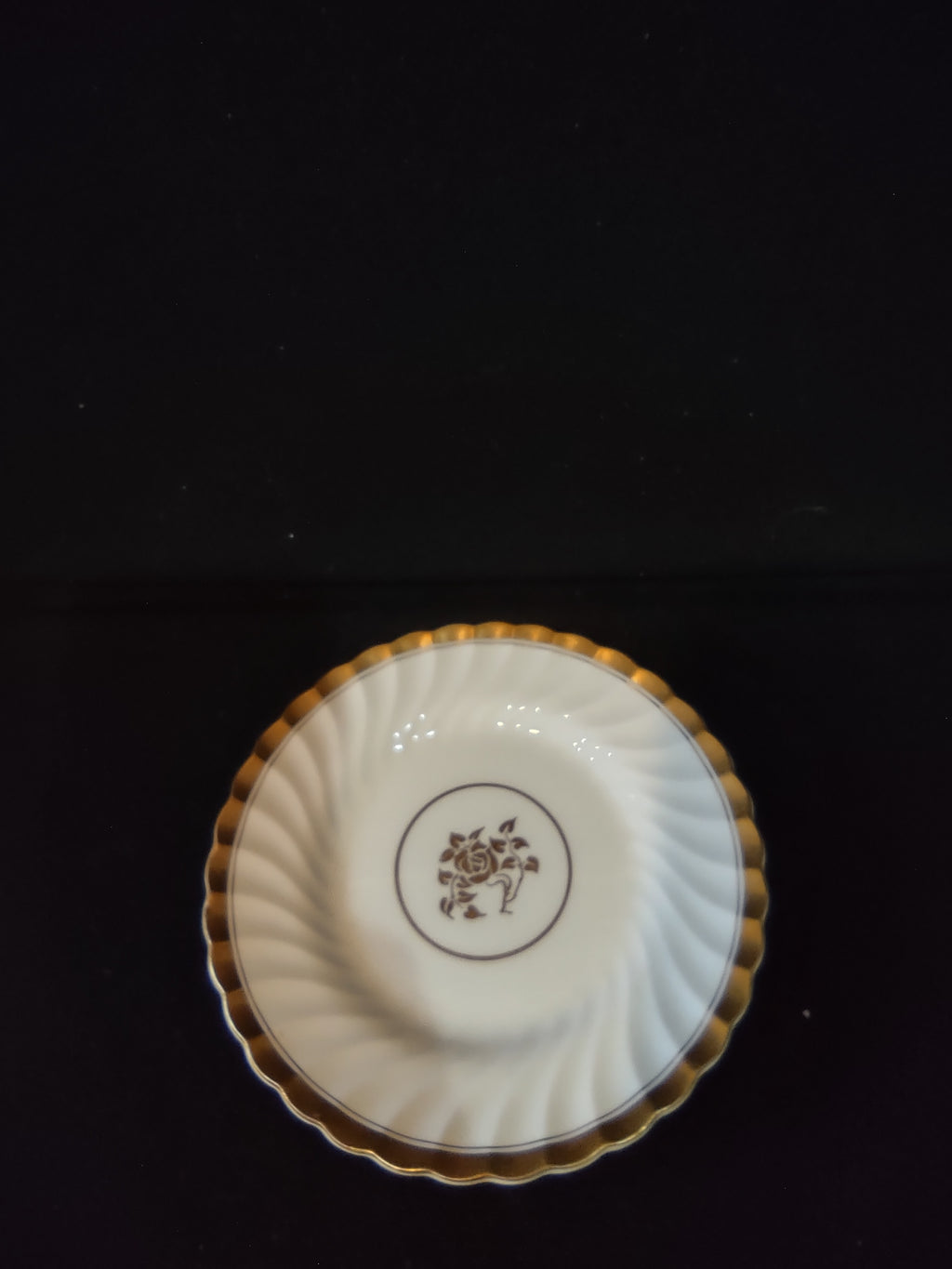Vintage Minton Gold Rose Bread Butter Plate Bone China Gold Trim x 4 (Lot 5429)