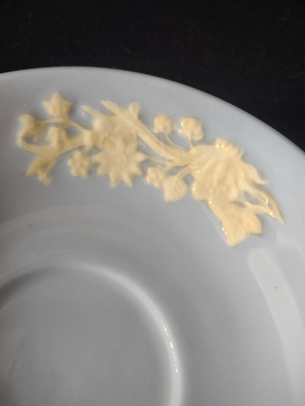 Vintage Spode Saucer Blue White Ironstone English Countryside (Lot 5800)