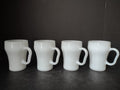 Vintage Fire King Milk Glass Anchor Hocking USA Oven Proof x 4 (lot 5303)