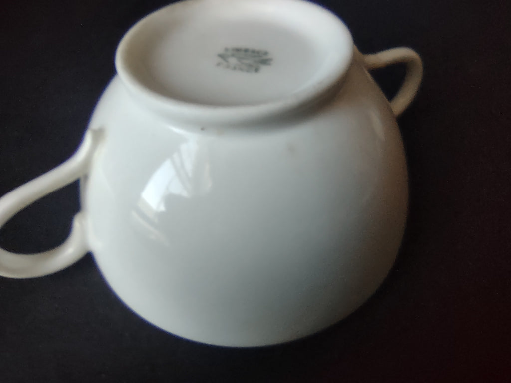 Limoges Porcelain Bouillon Cup ONLY Plain White (lot 1076)