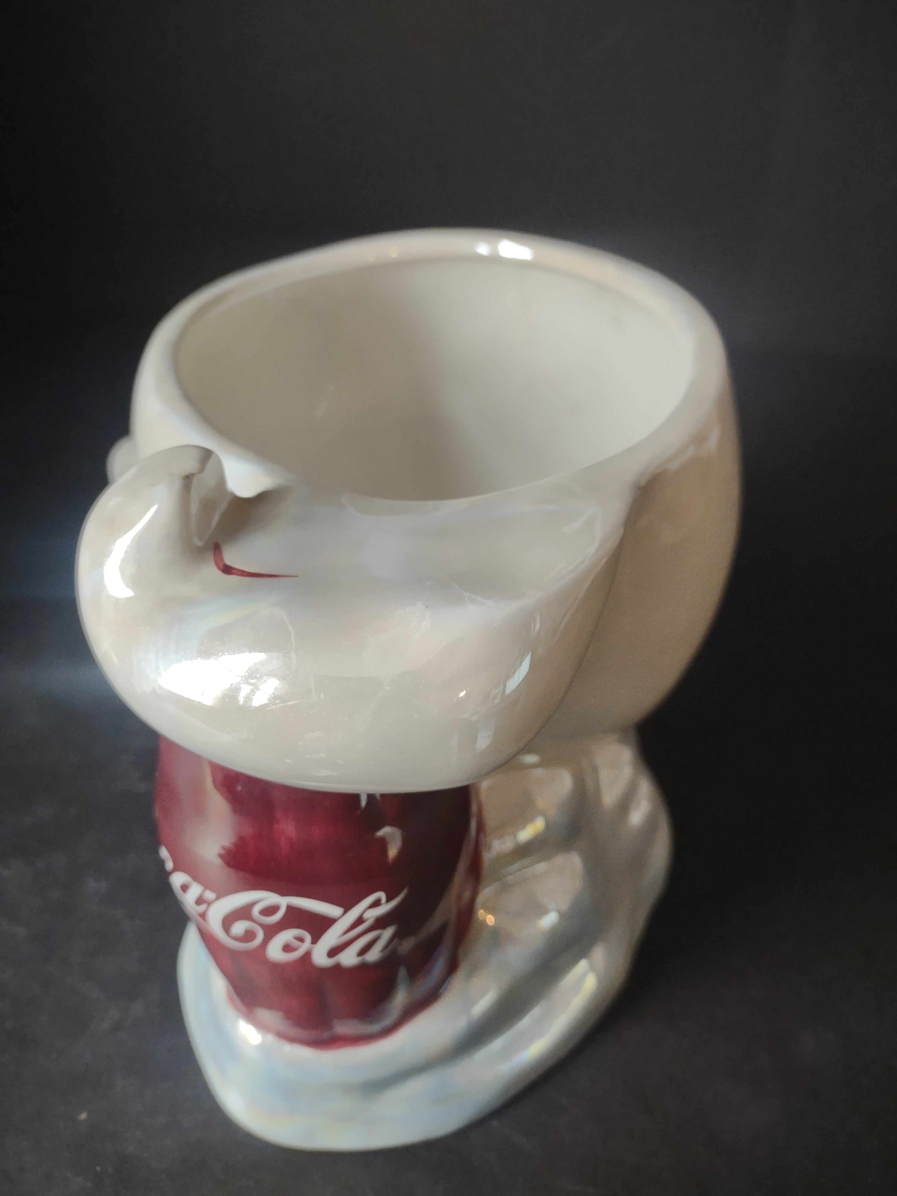 Coca Cola Snowman Coke Bottle Ice Cold Cookie Jar IMPERFECT (lot 2421)