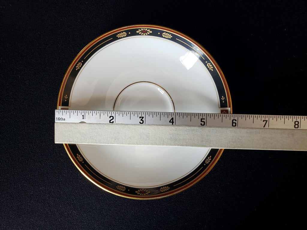 Vintage Lenox Regency Black Tea Cup with Saucer (lot 1934)
