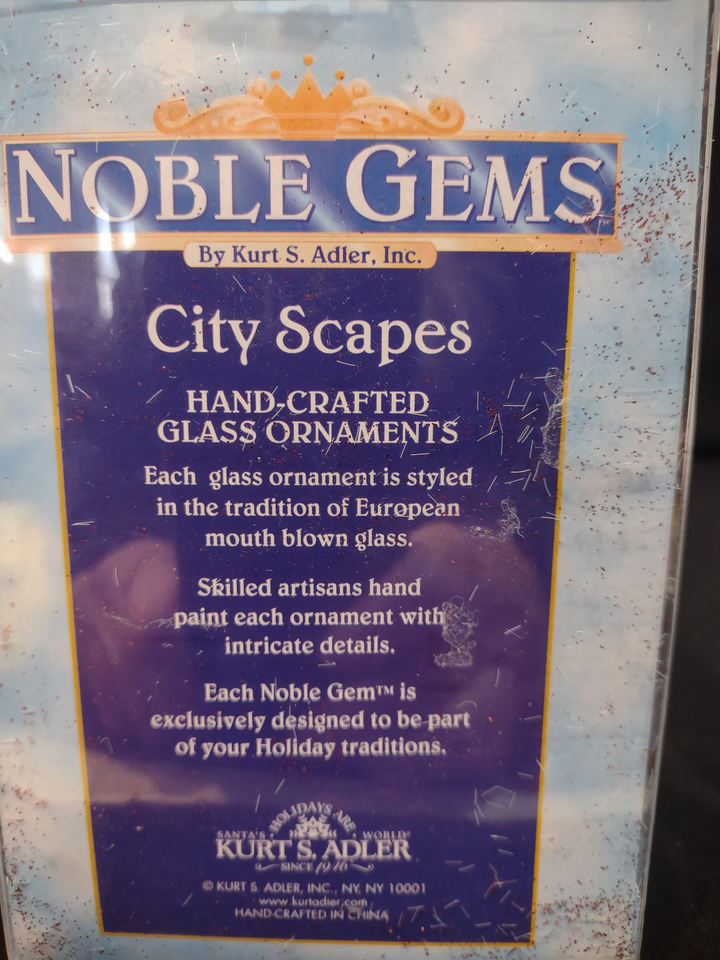 Christmas Kurt S Adler Noble Gems Glass Santa Claus Ornament NYC (Lot 4147)