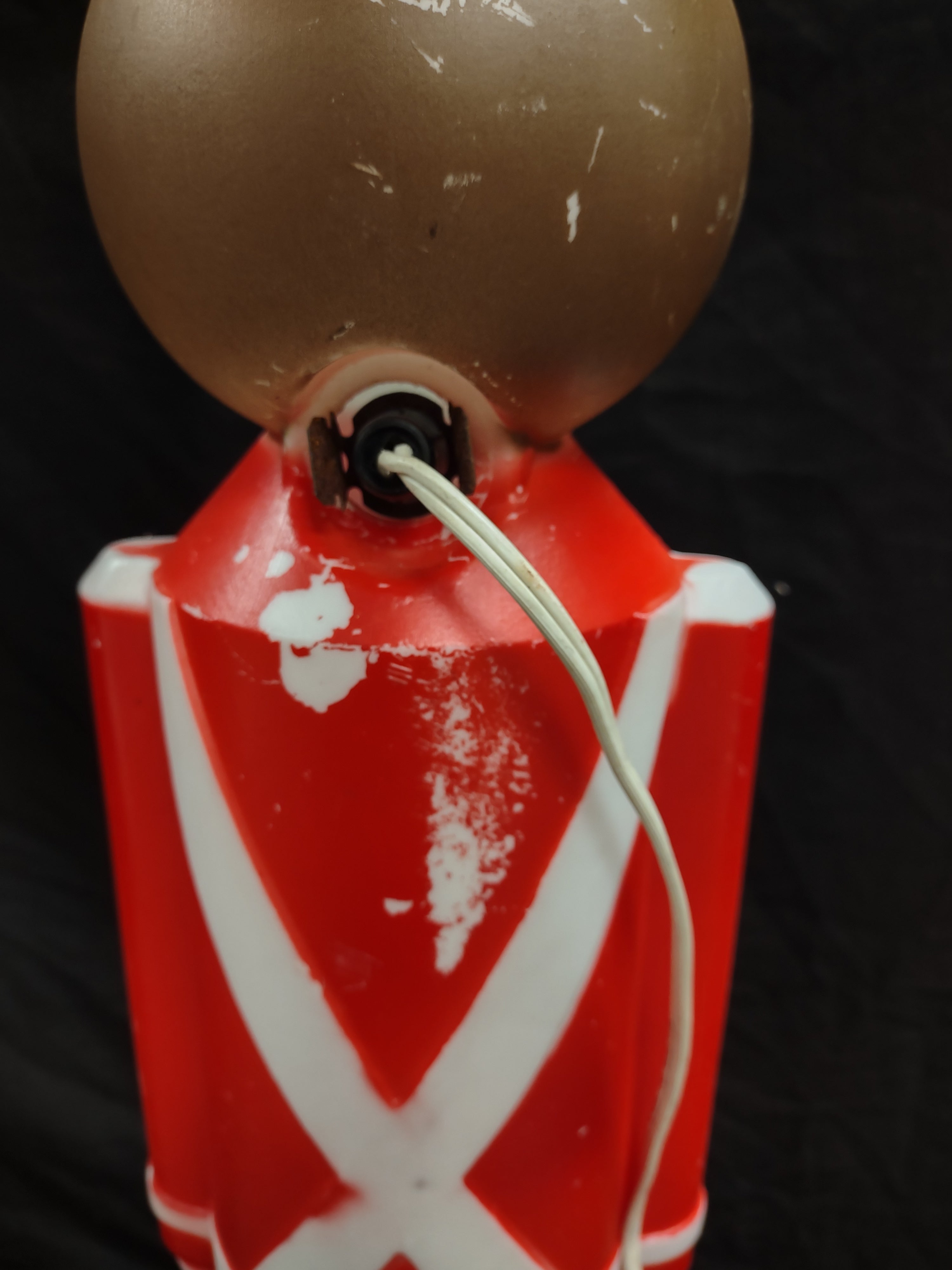 Vintage Christmas Blow Mold Nutcracker Soldier Black (lot 2326)