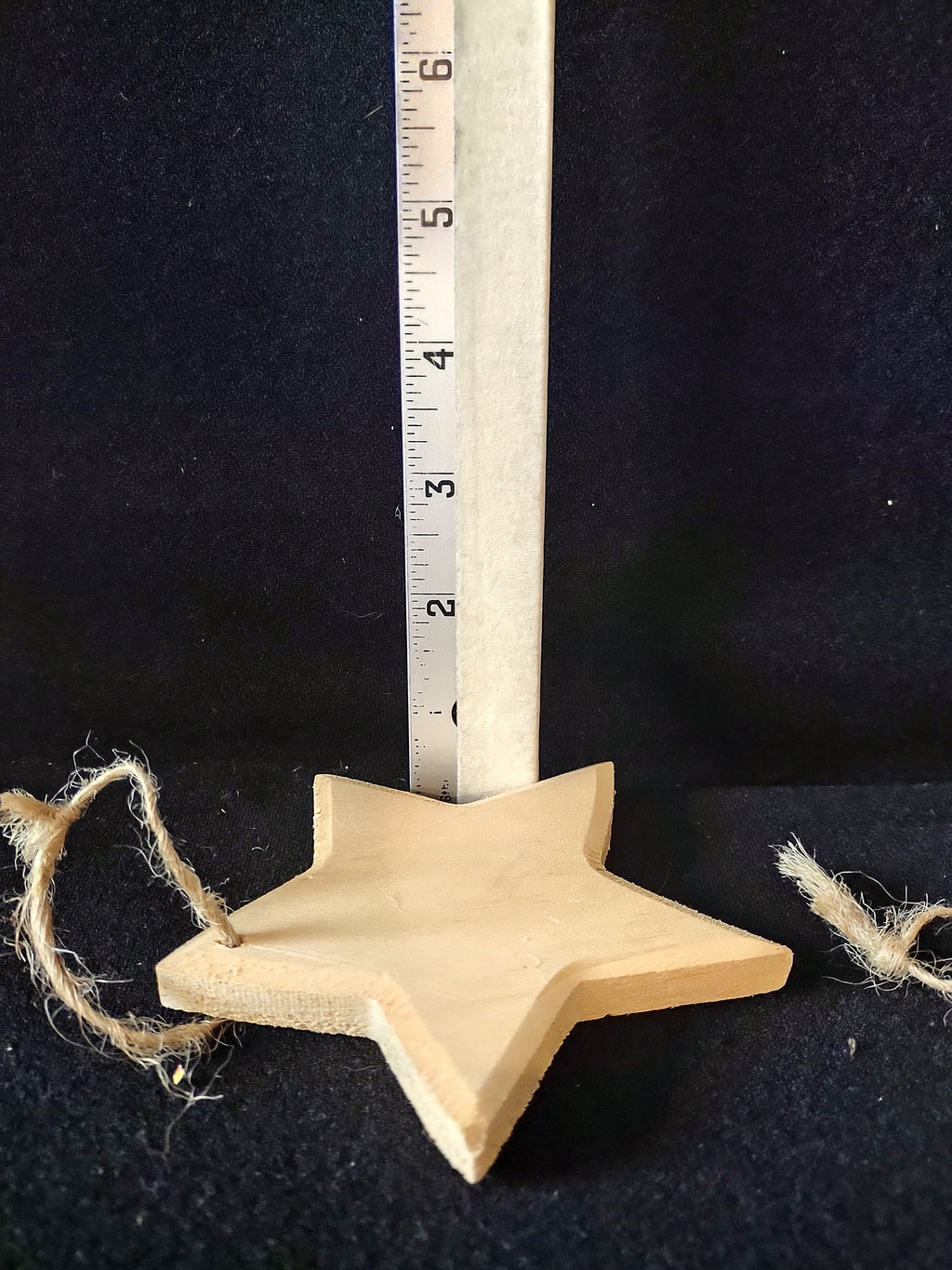 Rustic Christmas Wooden Stars 1 Decorated 8" 2 Small 1 Speckled (Lot 4641)