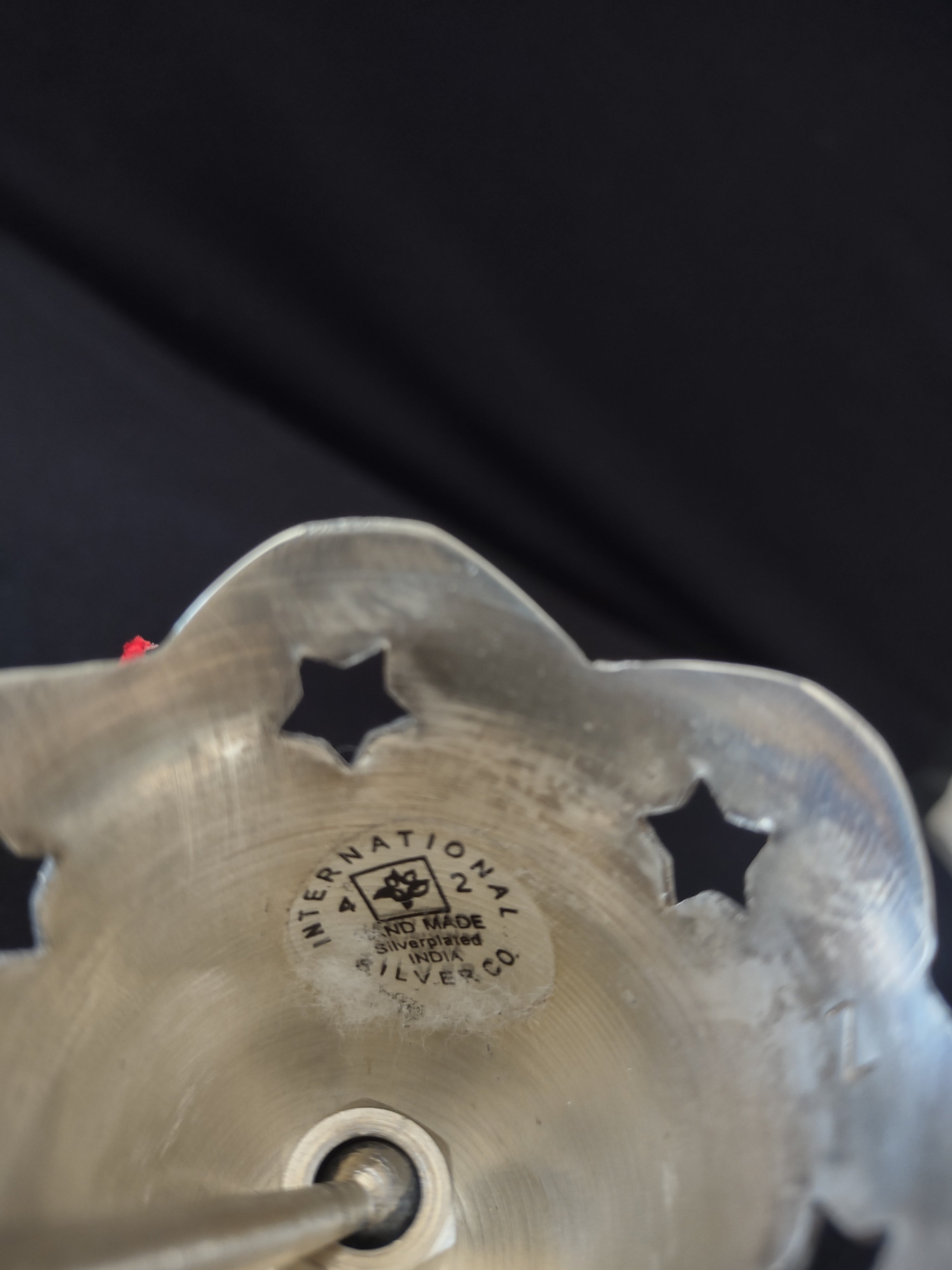 Vintage Silver Plated 2001 Christmas Bell Bow Star (Lot 4125)