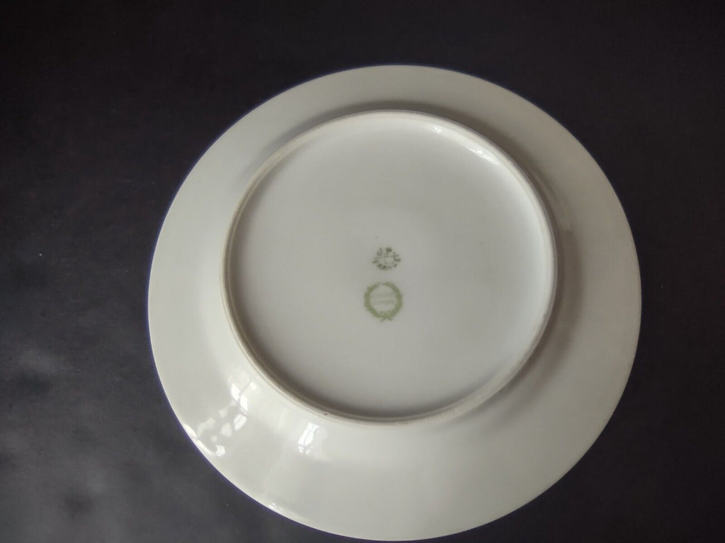JP (Jean Pouyat) France Dessert Plate Pink Green Yellow (lot 623)
