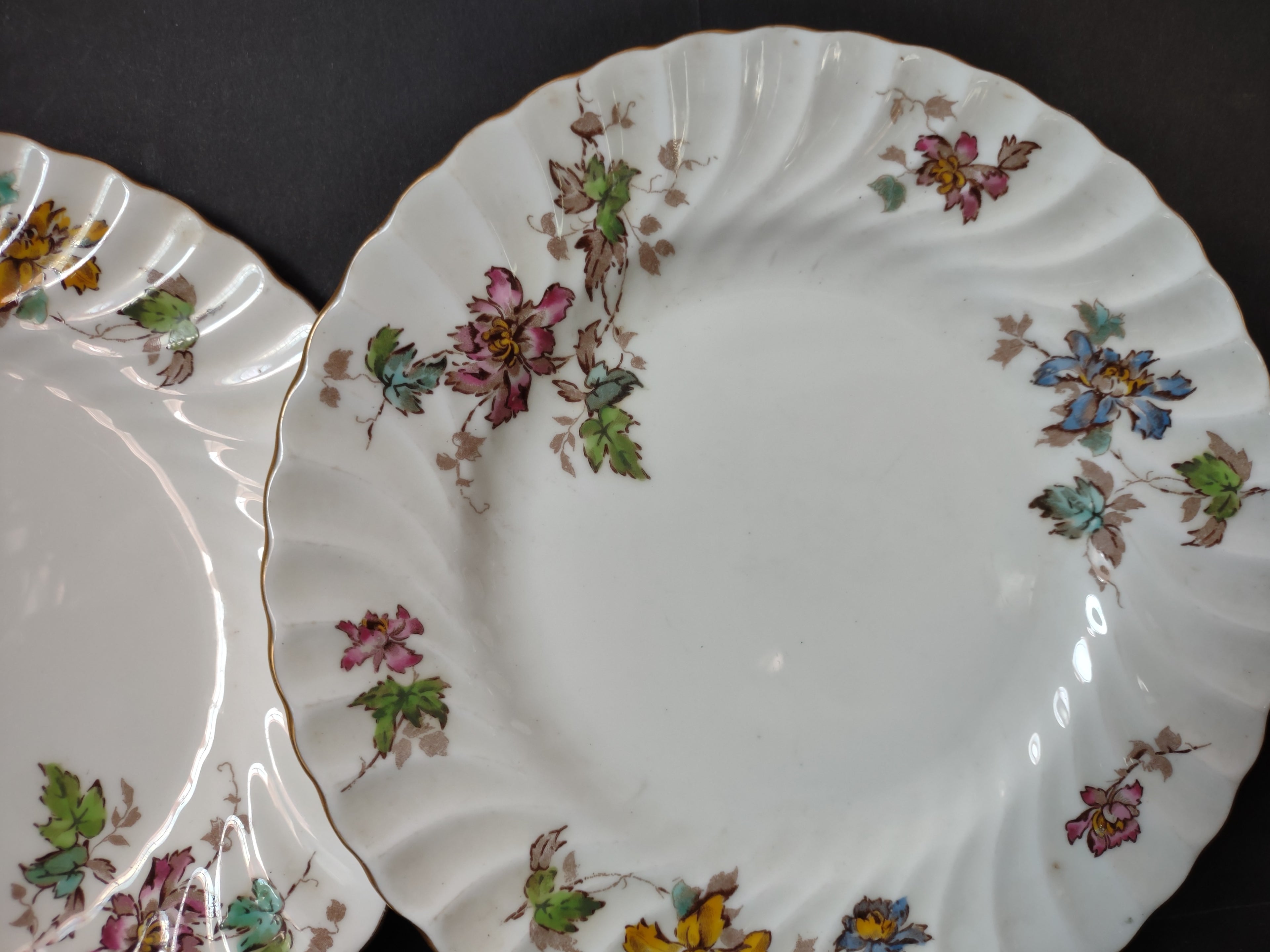 Vintage Minton England Bone Vermont Lunch Salad Plate x 3 IMPERFECT (lot 5461)