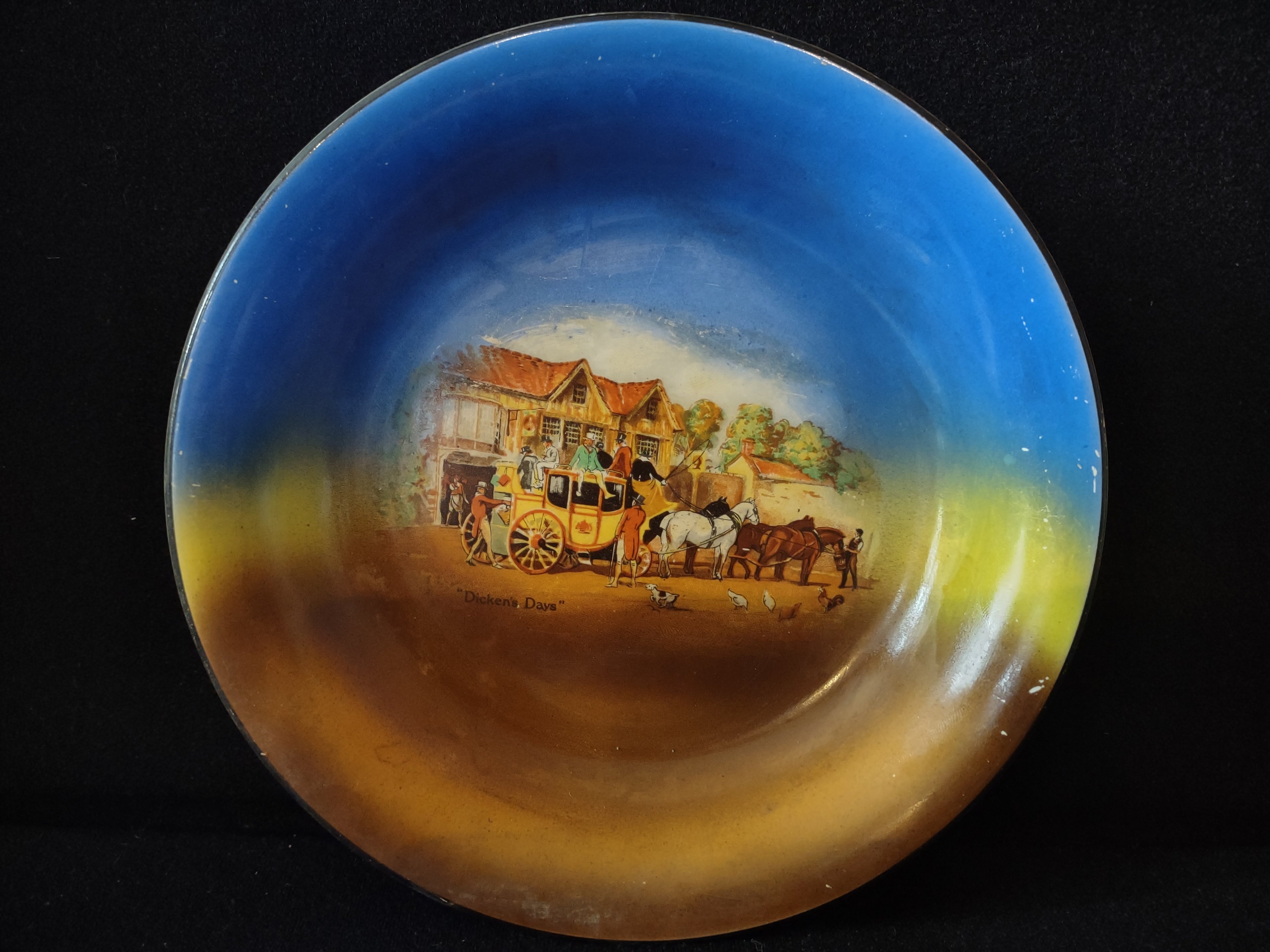 Vintage Bowl Plate Tunstall Dicken's Days Englland (lot 5835)