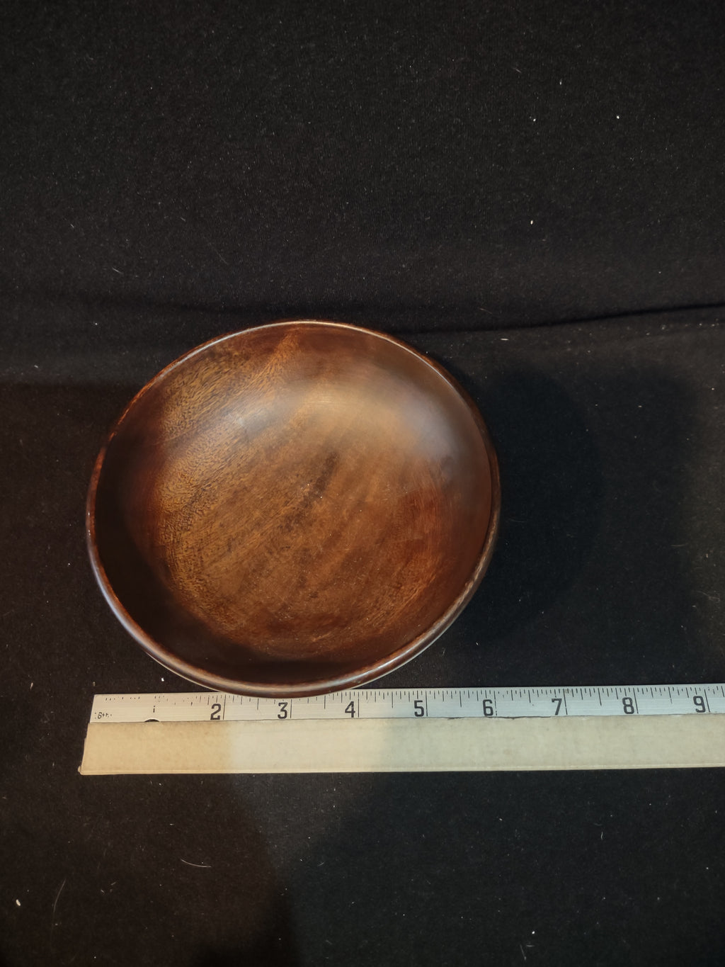 Vintage Wooden Large Salad Bowl 4 Small Bowls Serving Utensils (Lot 5231)