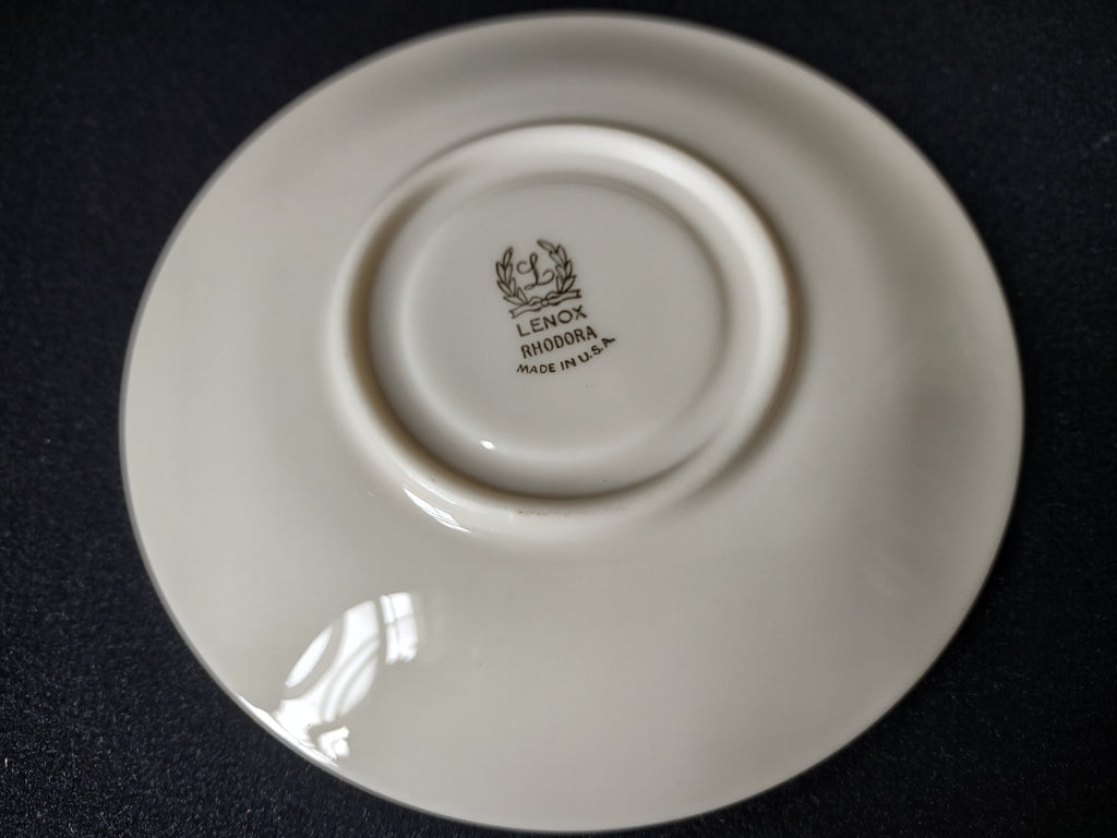 Vintage Lenox Rhodora Saucer ONLY for Demitasse Cup Rose Flower Gold (lot 1796)