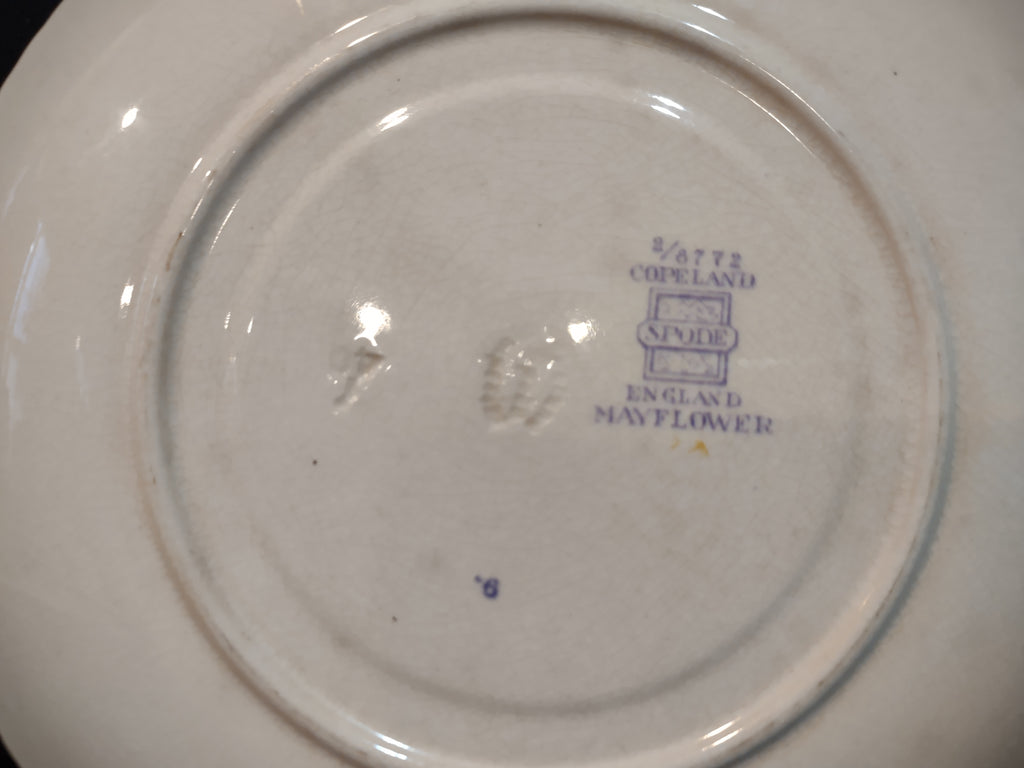 Vintage Spode England Ironstone Mayflower Liner for Soup Cup Cottage (lot 5710)