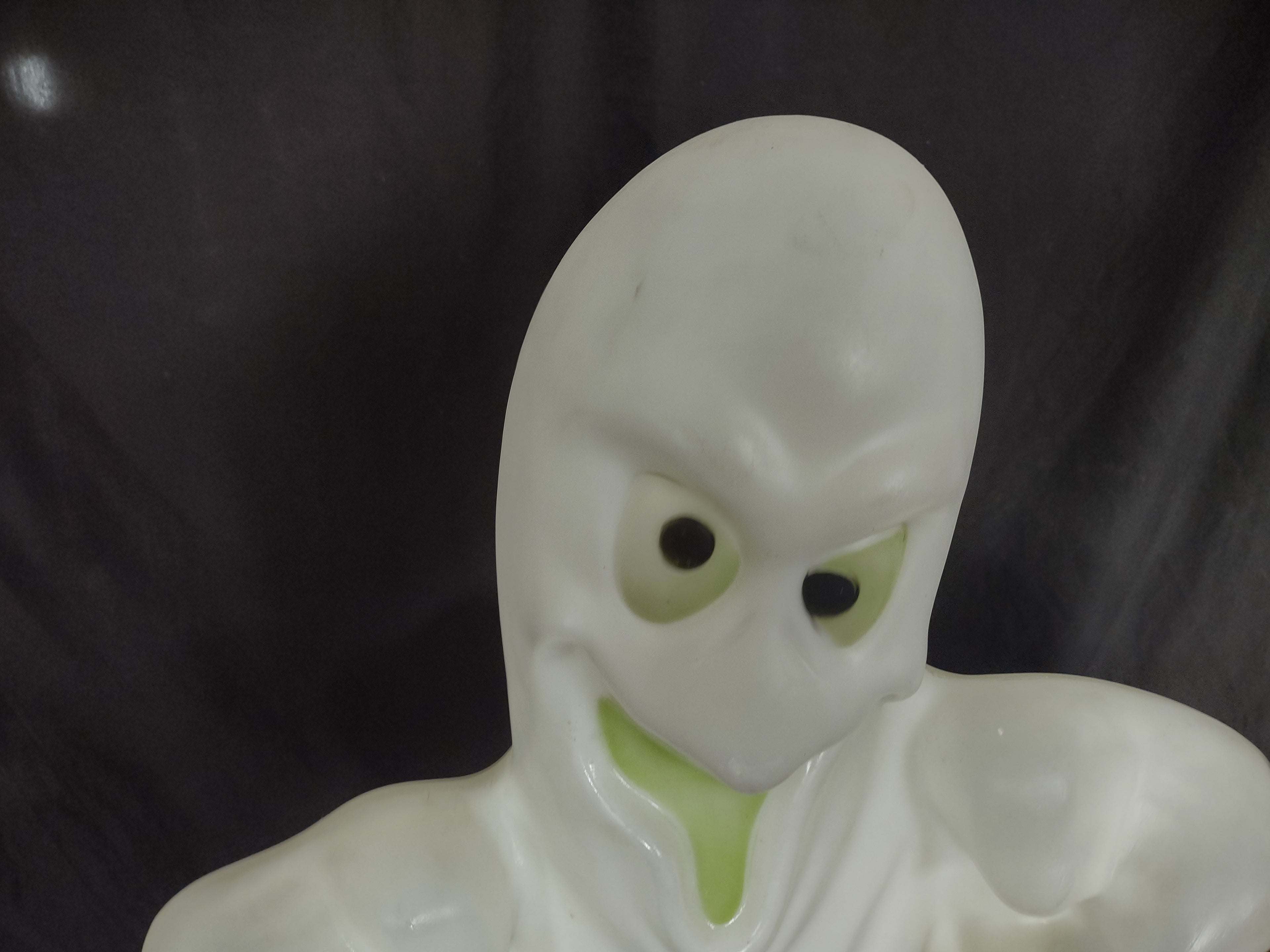 Vintage General Foam Green Eyes Mouth Ghost Blow Mold Halloween 36" (lot 3256j)