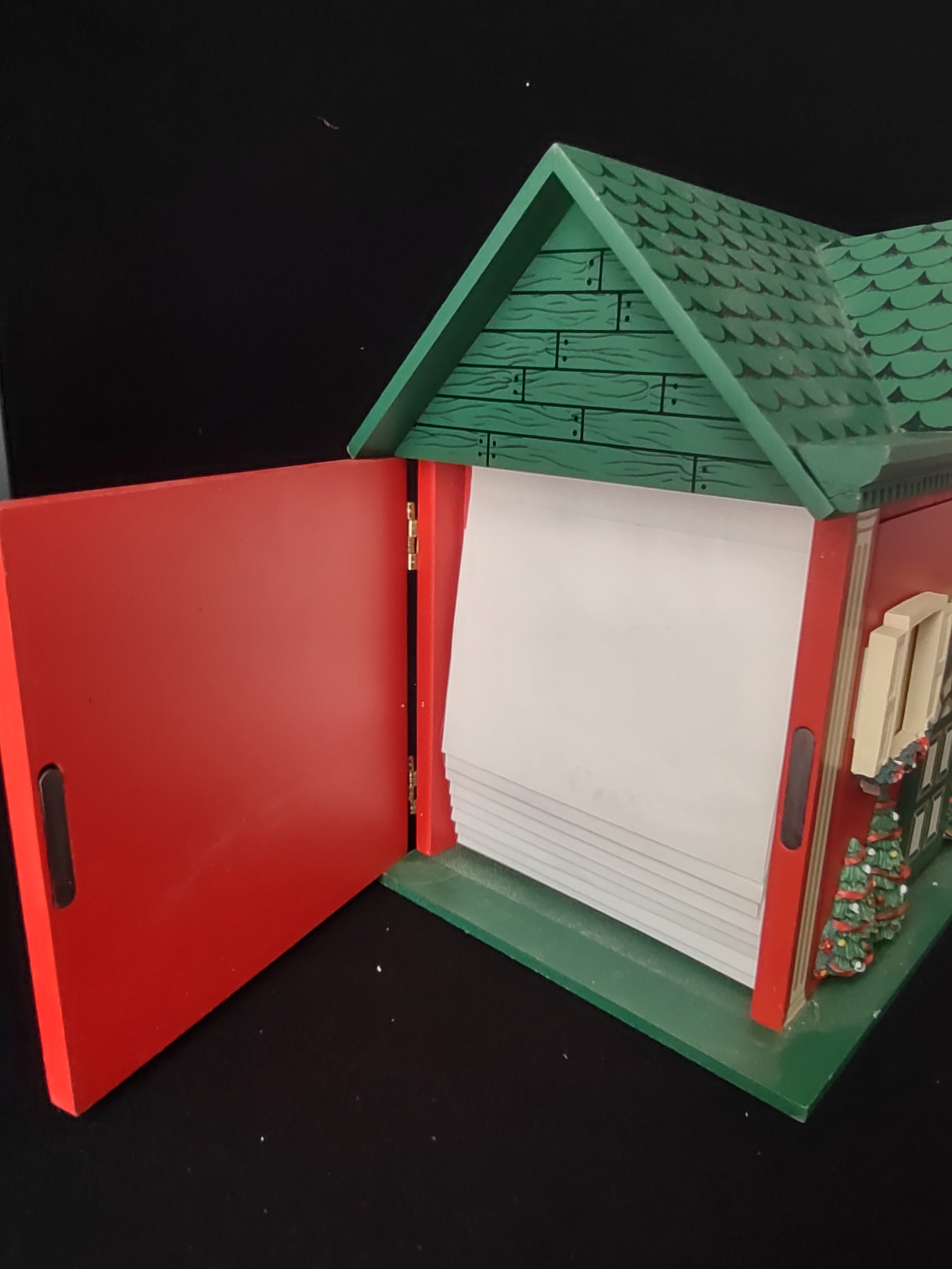 Vintage Wooden Table Top Photo Album Christmas House (lot 2369)
