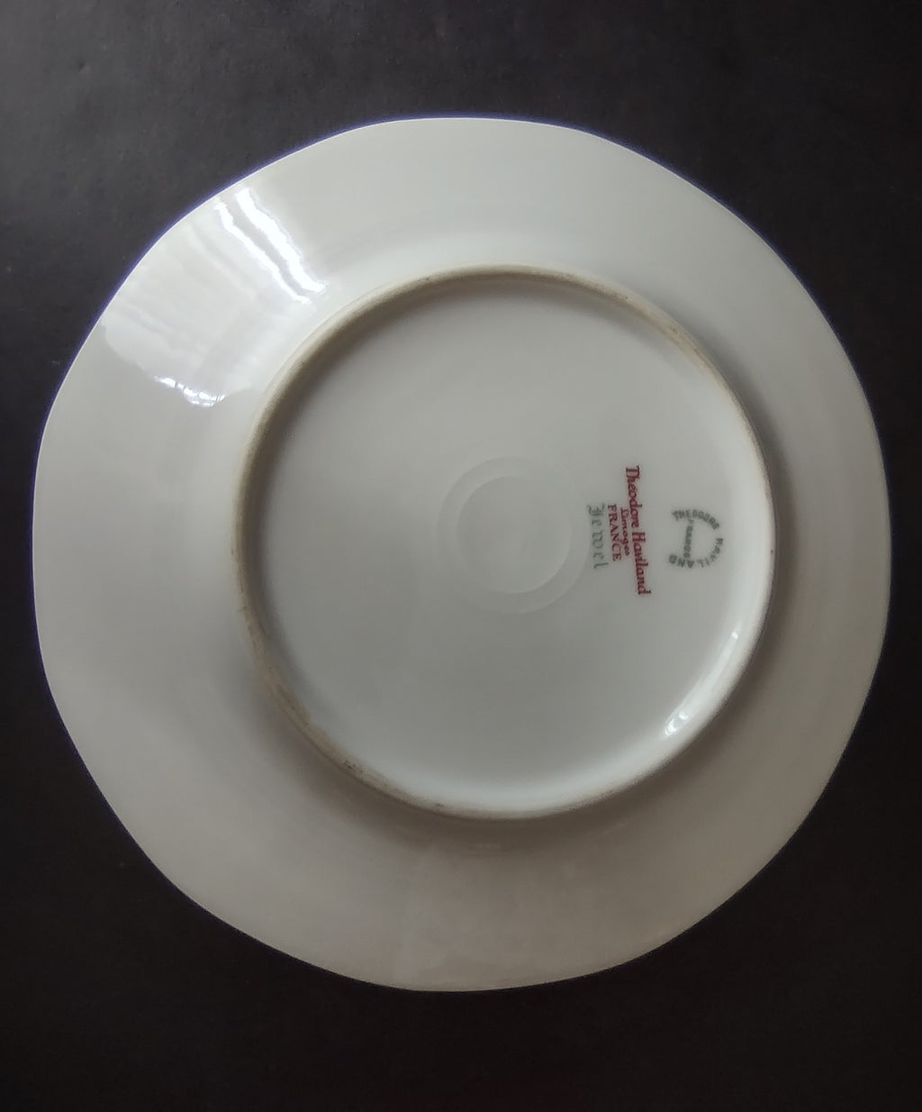 Vintage French Chic Haviland Limoges White Jewel Dessert Plate Floral (lot 804)