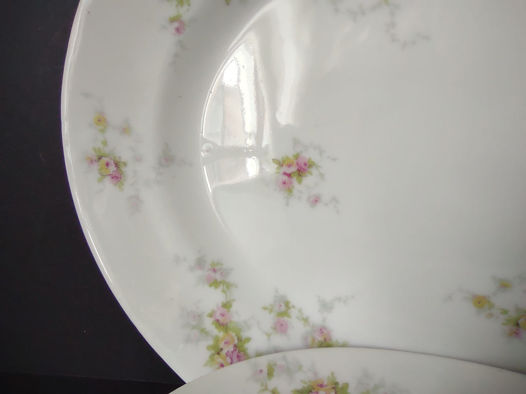 Haviland Limoges Schleiger 149 Set Serving Bowl + Platter Yellow Rose (lot 913)