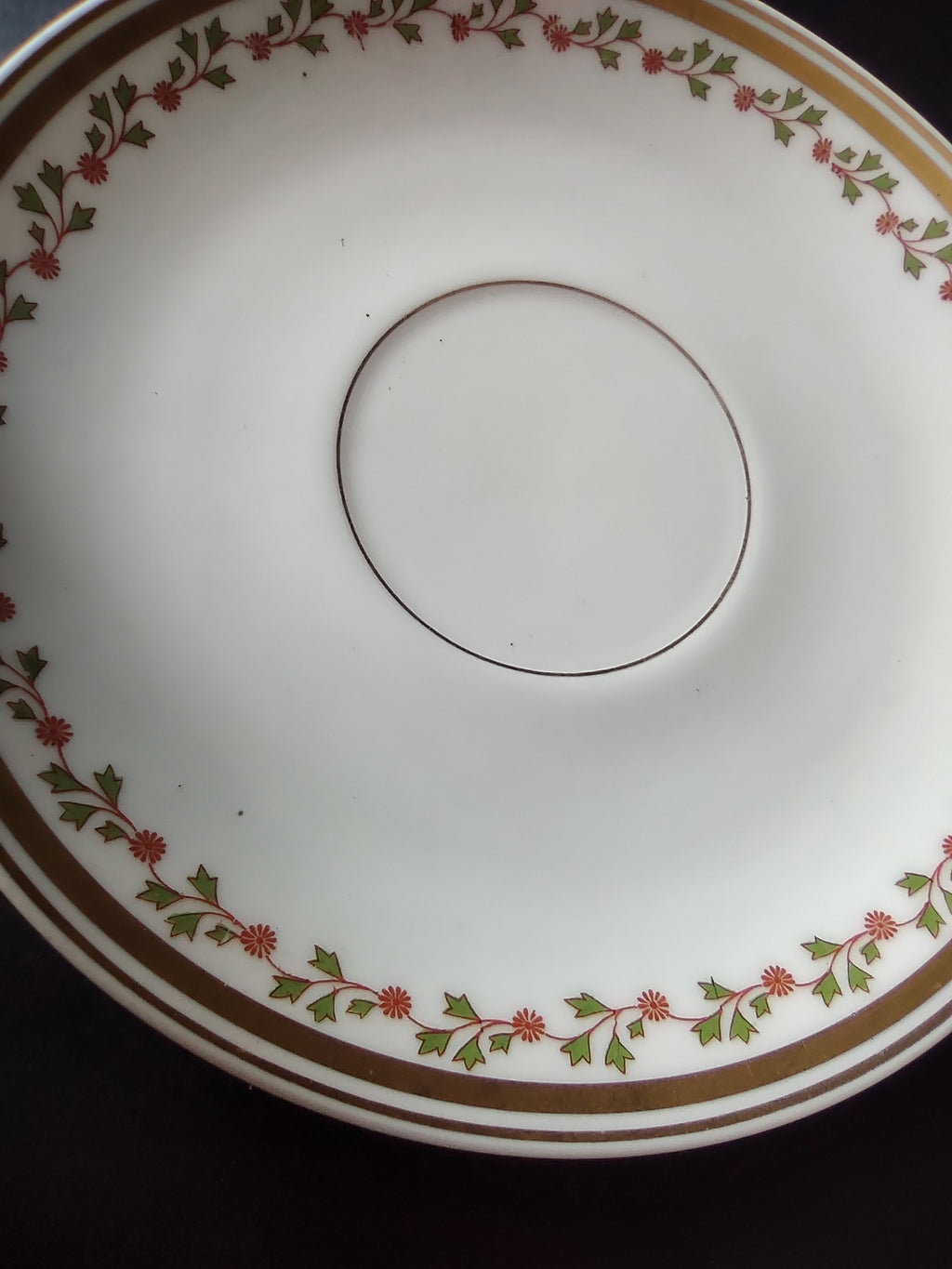 Old Abbey France Limoges Saucer ONLY Clover Gold Trim (lot 868)