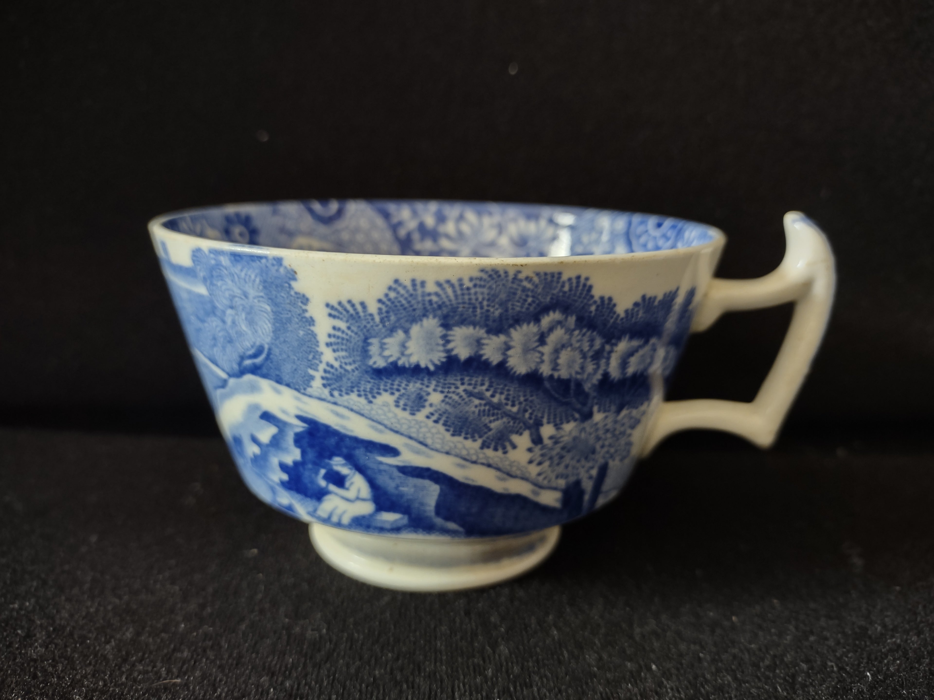 Spode Copeland Italian Blue & White Teacup Vintage English Transferware lot 5840