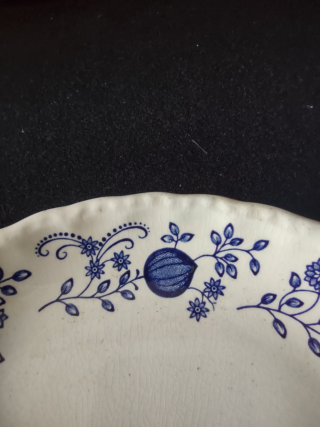 Vintage Enouch Wedgwood Blue Heritage Small Serving Dish Ironstone England(5972)