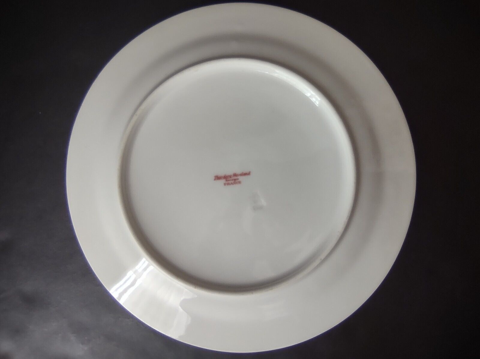 Haviland Limoges Gold Green & Pink Rose Trim Salad Luncheon White Plate (lot 685