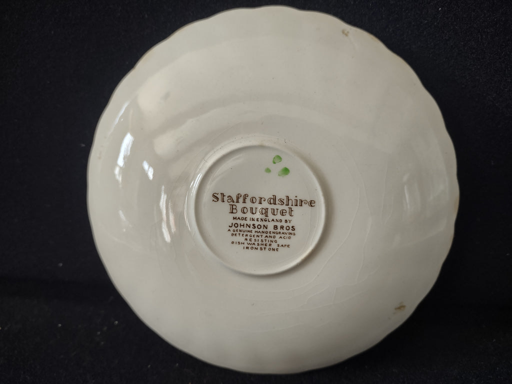 Vintage Johnson Small 5" Bowl Staffordshire Ironstone England x 3 (lot 5605)
