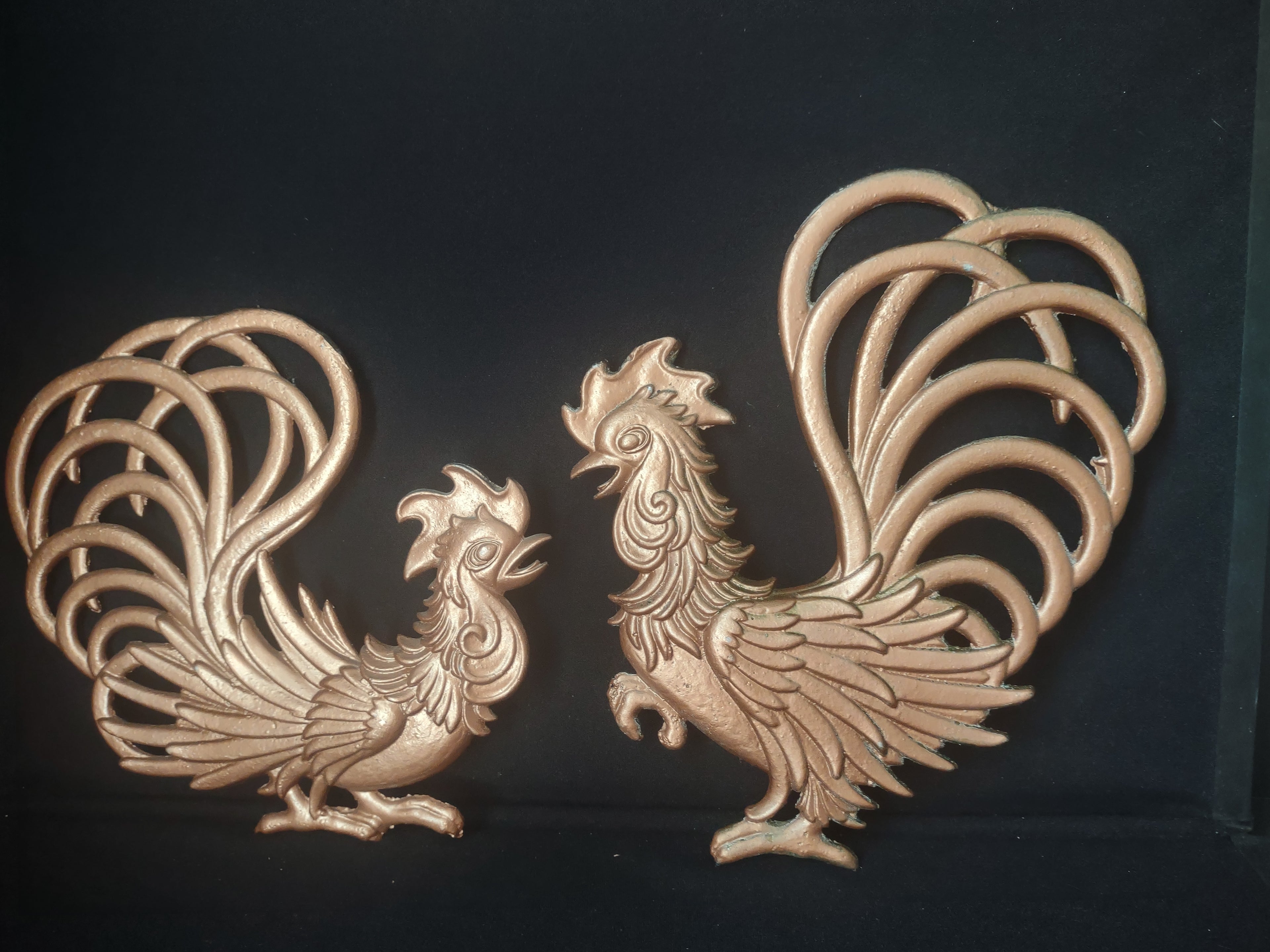Vintage Metal Wall Rooster Primitive Farm Cottage (lot 1769)