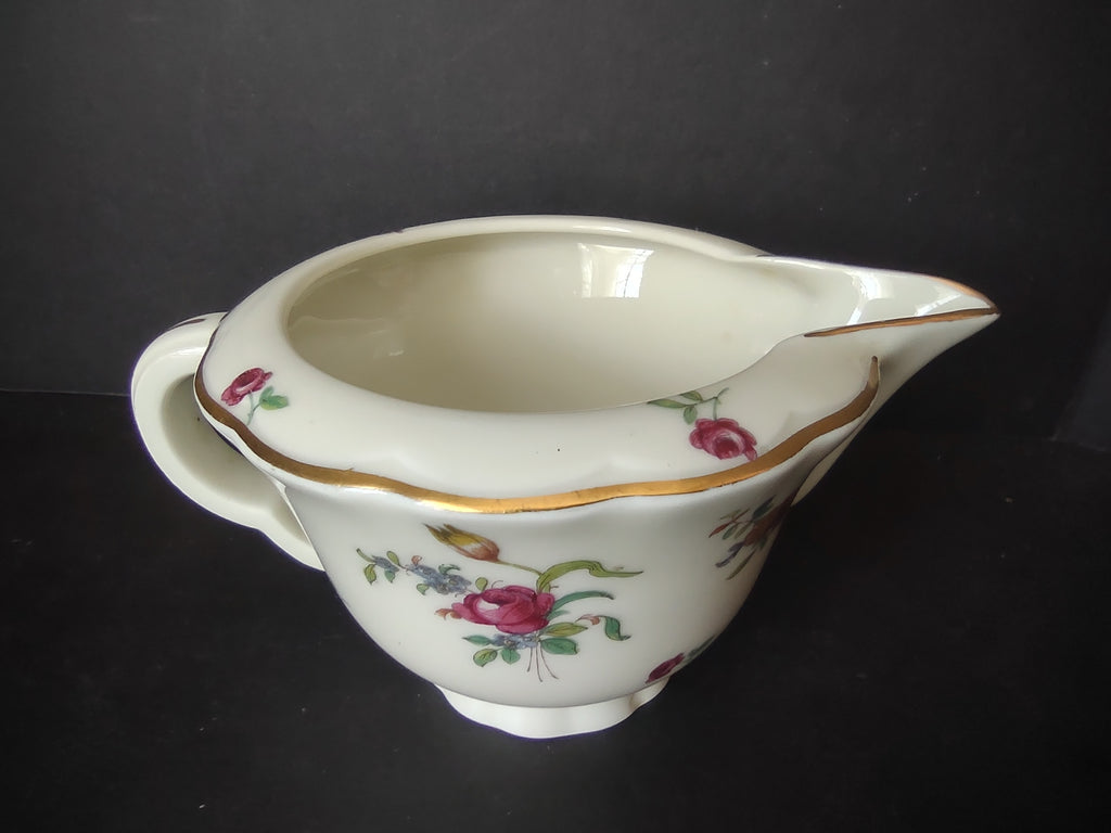 Haviland Limoges Creamer Pitcher Peony Flower Cream (lot 930)