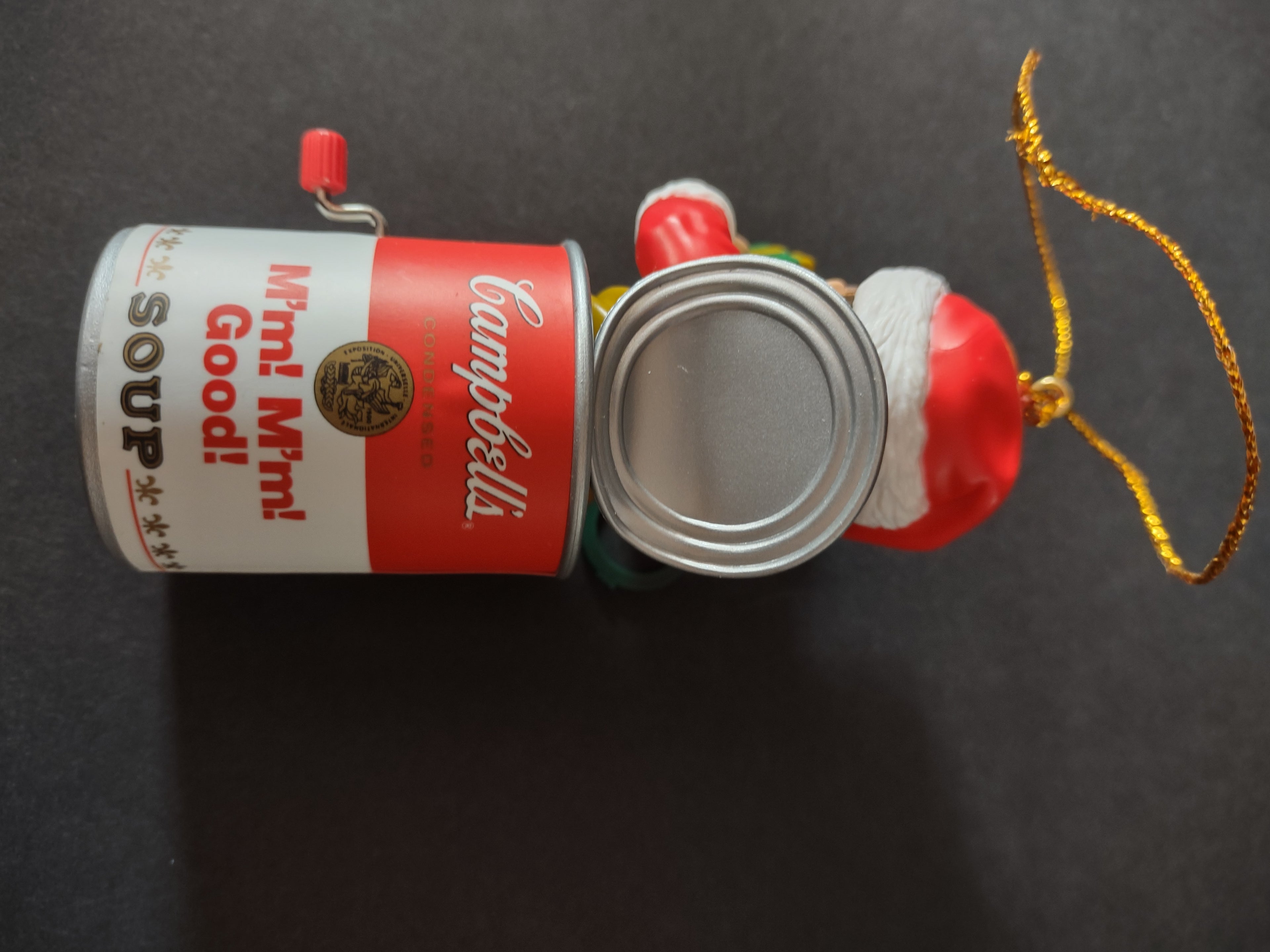 Vintage Christmas 2002 Campbells Soup Kid In A Can Ornament (Lot 4723)