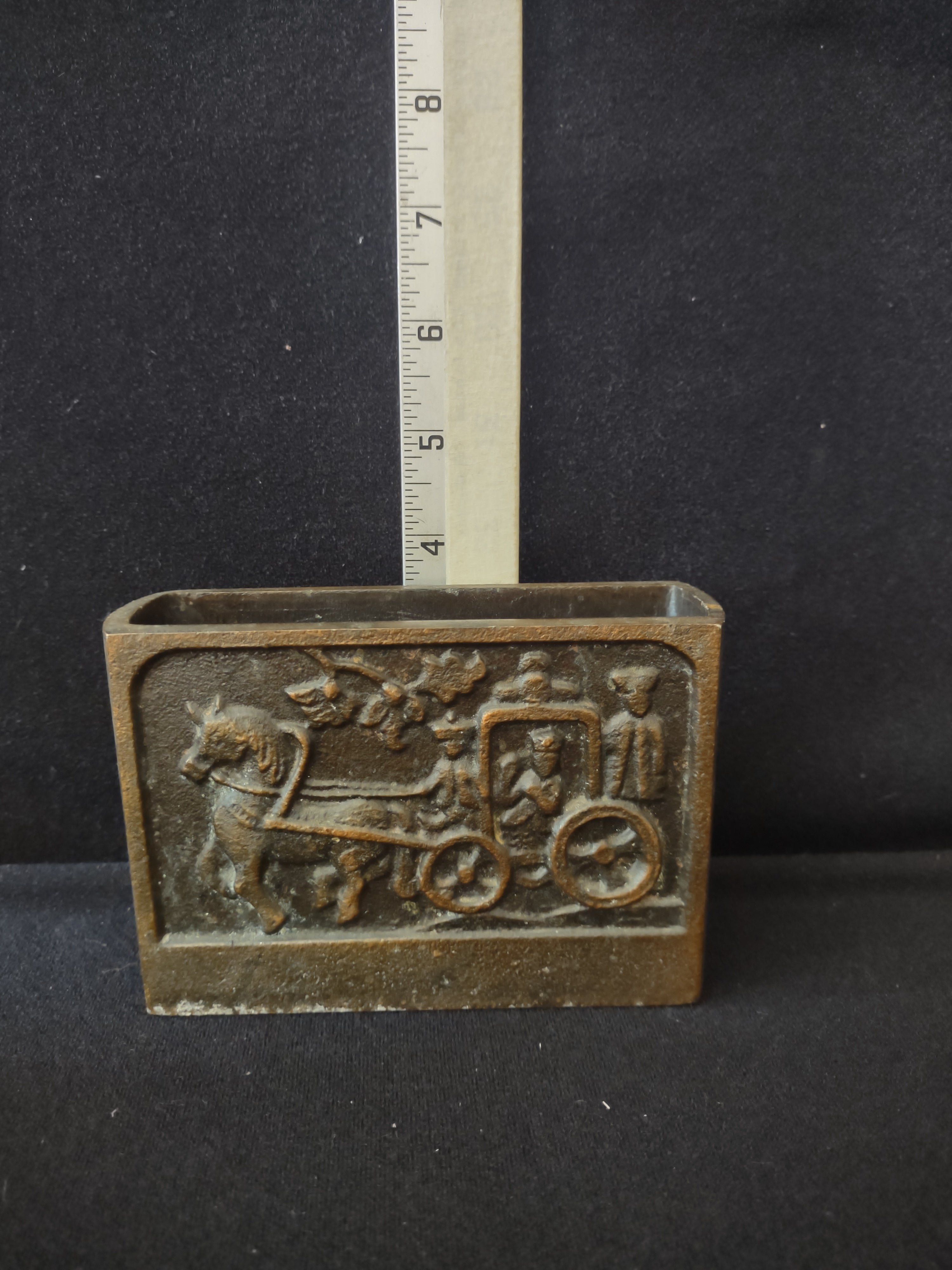 Vintage Easter European Bronze Pencil Holder/Desk Accessory (Lot 3253)