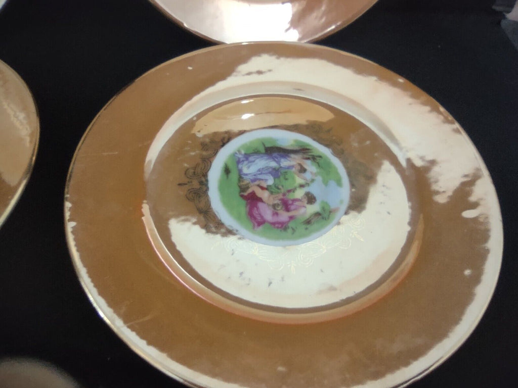 Set of 6 Japan Handpainted Lusterware Plates 7-1/4" (lot 477