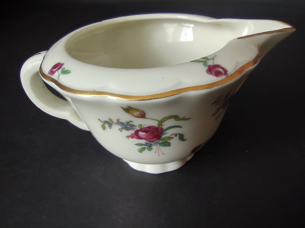Haviland Limoges Creamer Pitcher Peony Flower Cream (lot 930)
