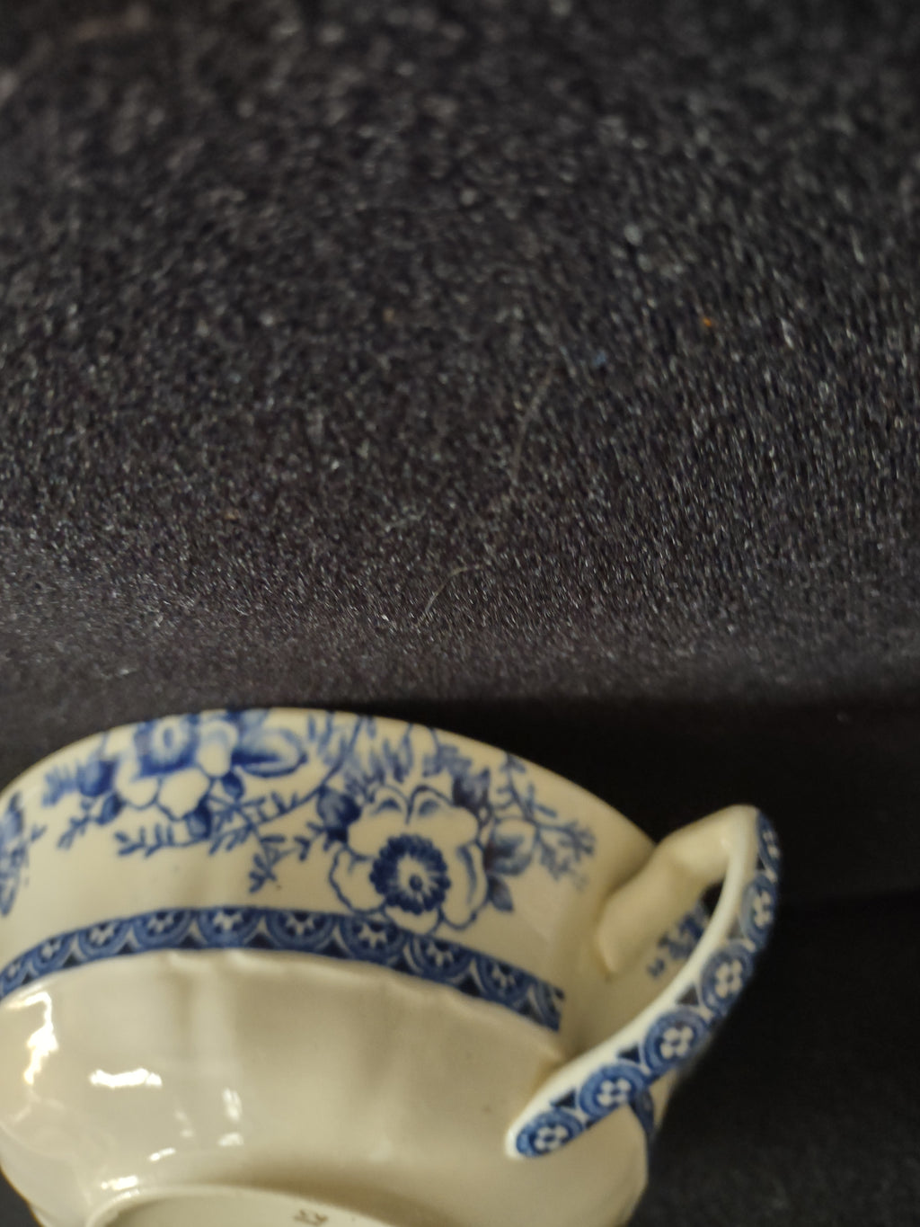 Vintage Cream Soup Bowl Meakin England Ironstone Blue White Set of 3 (Lot 5570)