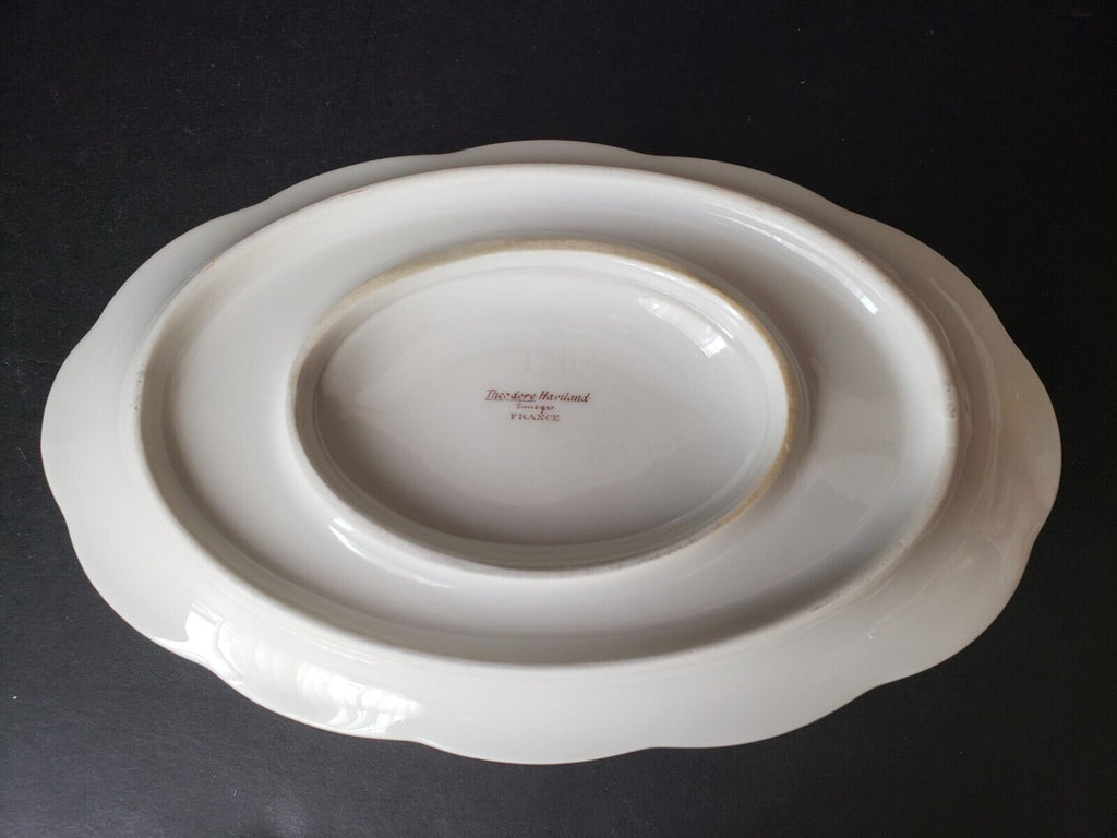 Haviland Limoges France Gold Trim Gravy Bowl Flower Design (lot 596)