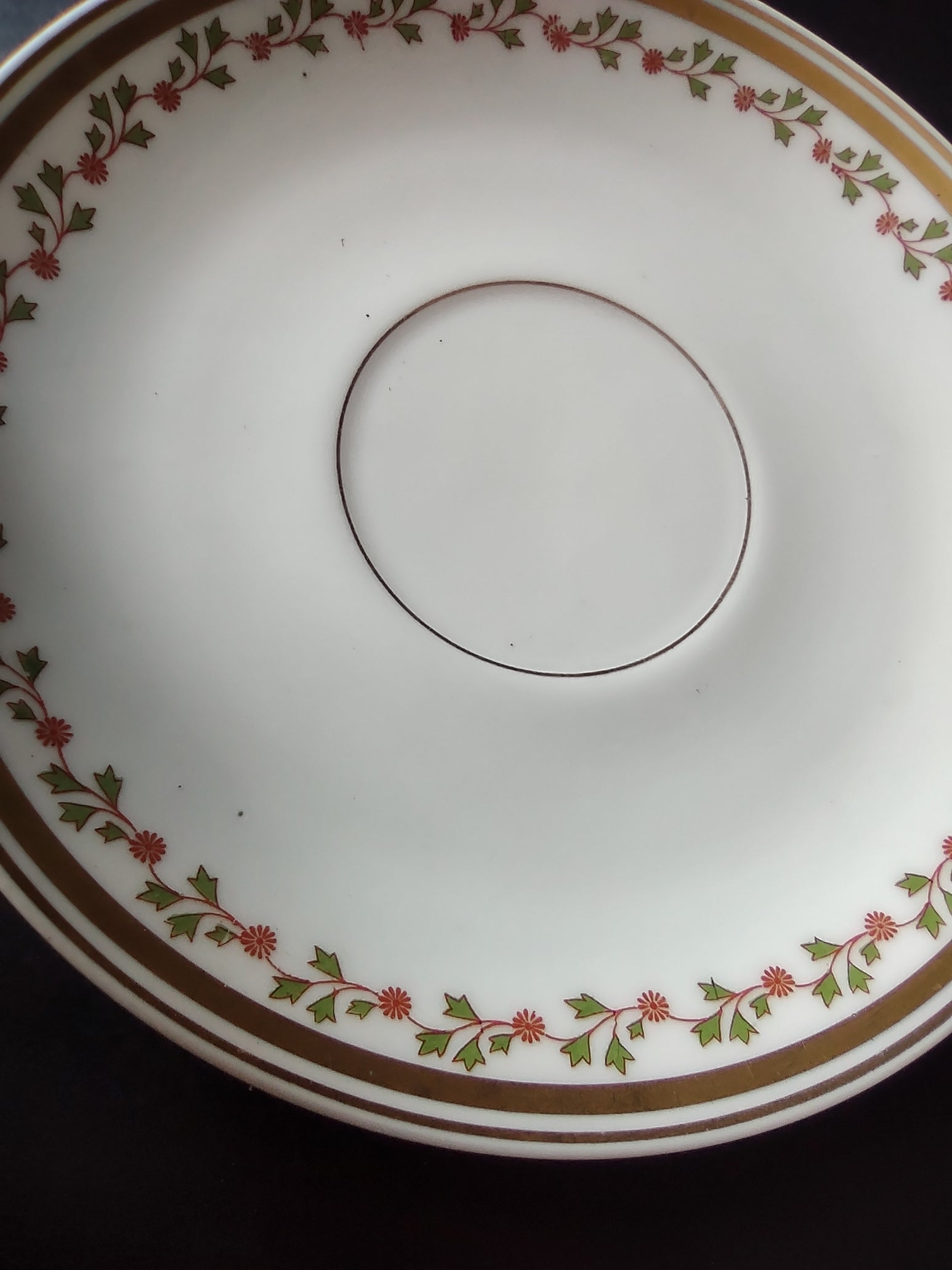 Old Abbey France Limoges Saucer ONLY Clover Gold Trim (lot 868)