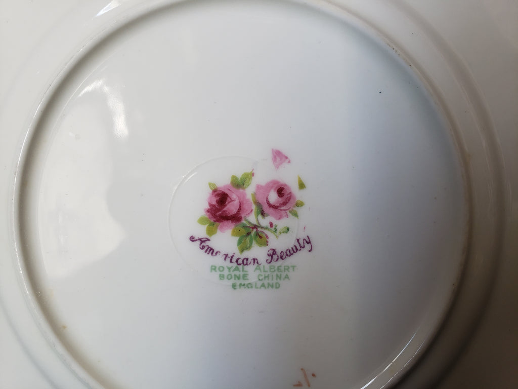 Vintage Royal Albert American Beauty Dessert or Bread Plate 6-1/4" (lot 2047)