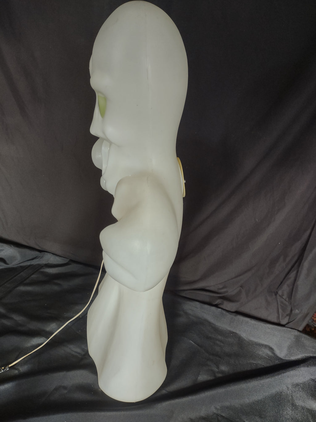 Vintage General Foam Green Eyes Mouth Ghost Blow Mold Halloween 36" (lot 3256j)