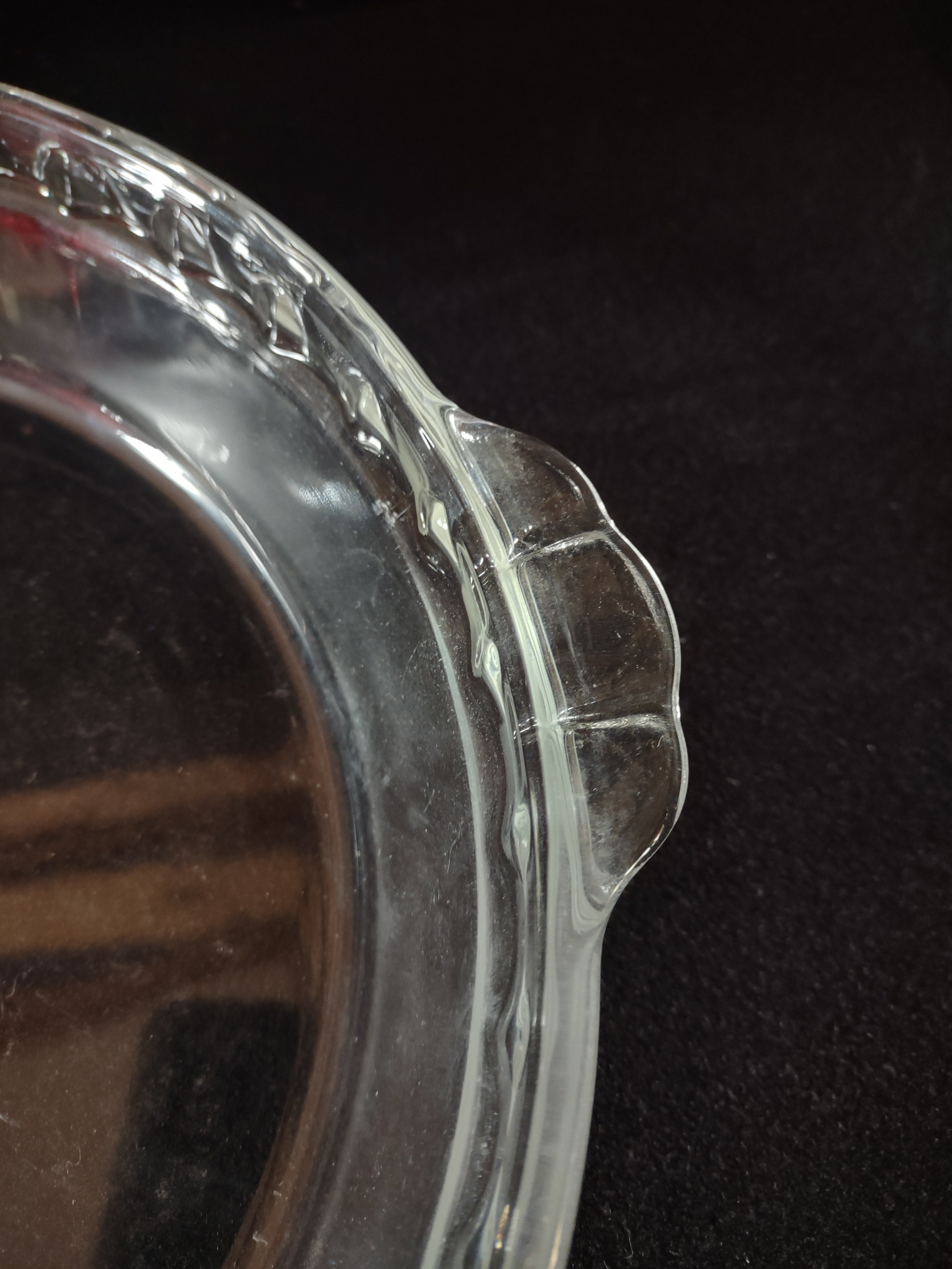 Vintage Pyrex 9" Clear Glass Pie Pans Set Of 2 (Lot 5041)