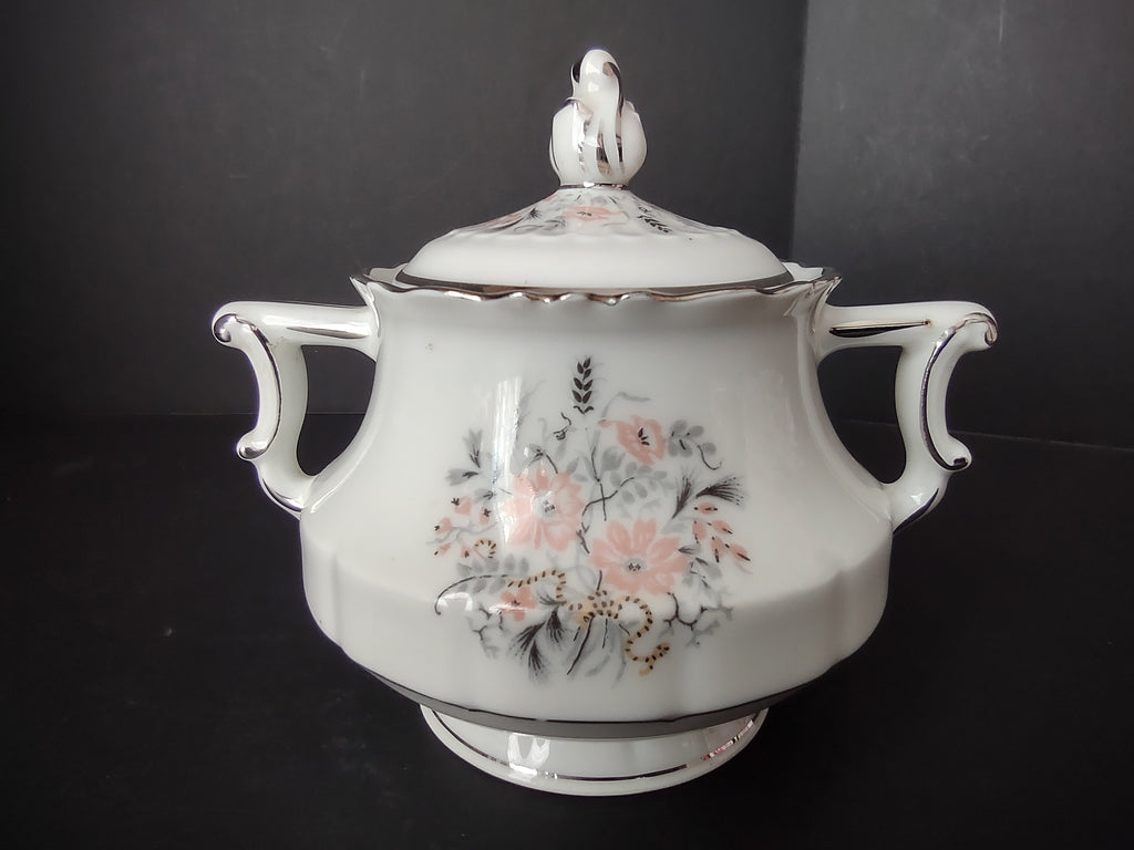 Haviland France Limoges Sugar Dish Floradora Platinum Trim (lot 977)