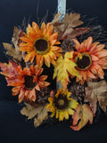 Thanksgiving/Fall/Halloween Twig Floral Leaf Pine Cone Wreath (Lot 3449)