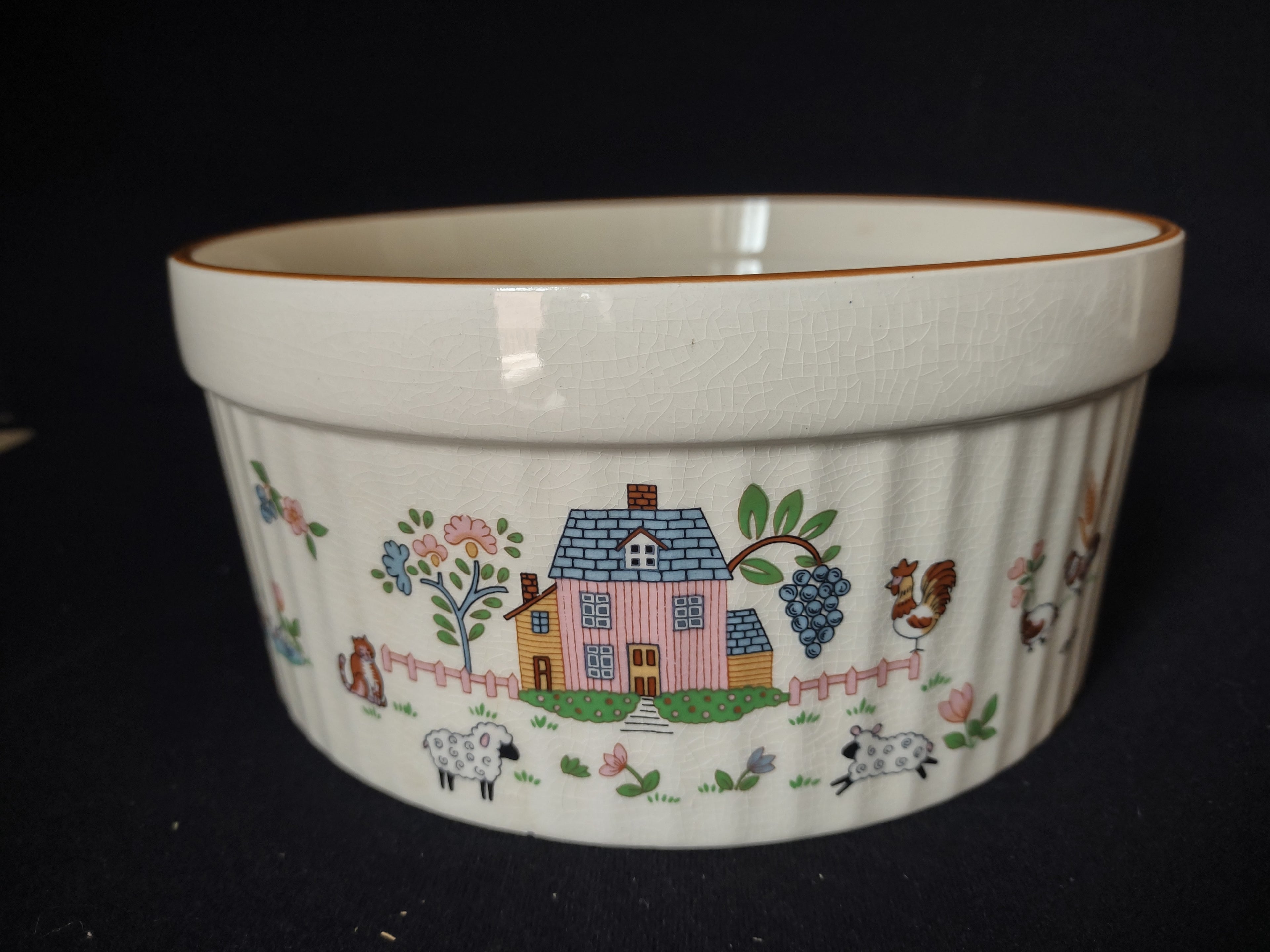 Jamestown Japan Country Home 8" Souffle Oven Baking Dish (lot 2858c)