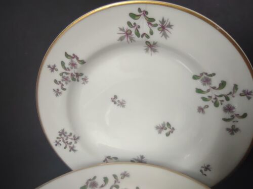 lot 762 Haviland Limoges 5 x Bread Butter Plate Blue Flowers