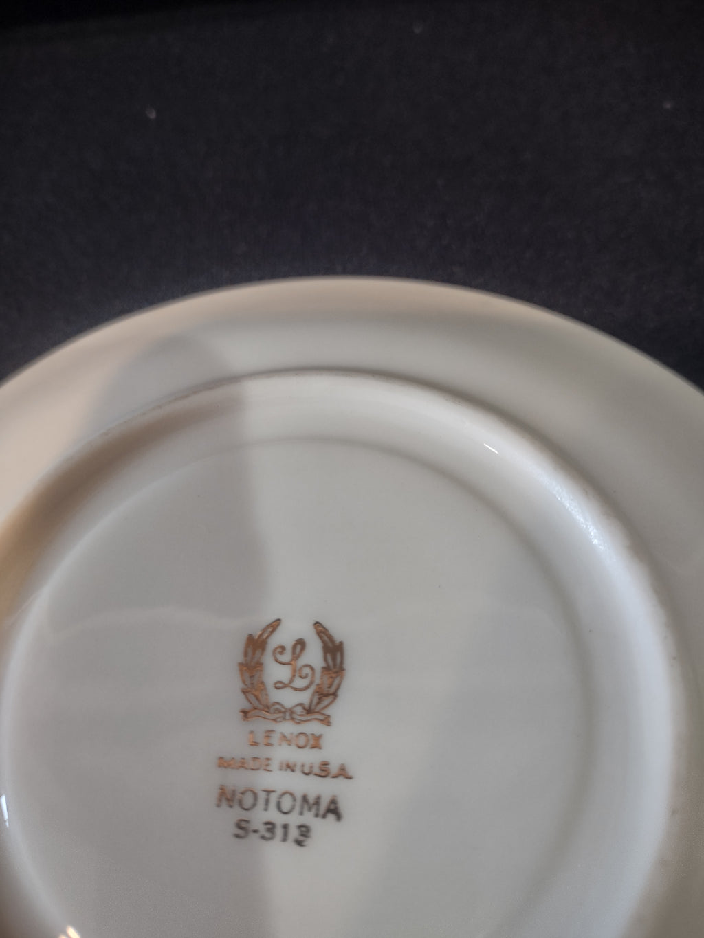 Vintage Lenox Natoma Saucer Fine China Blue Green Gold (Lot 5499)