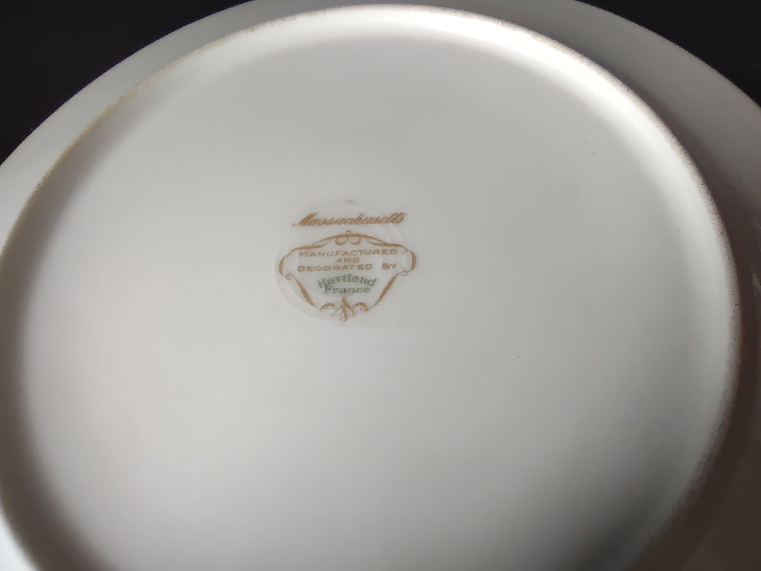 Haviland Limoges Massachusetts Dessert/Salad Plate Blue Floral (lot 933)