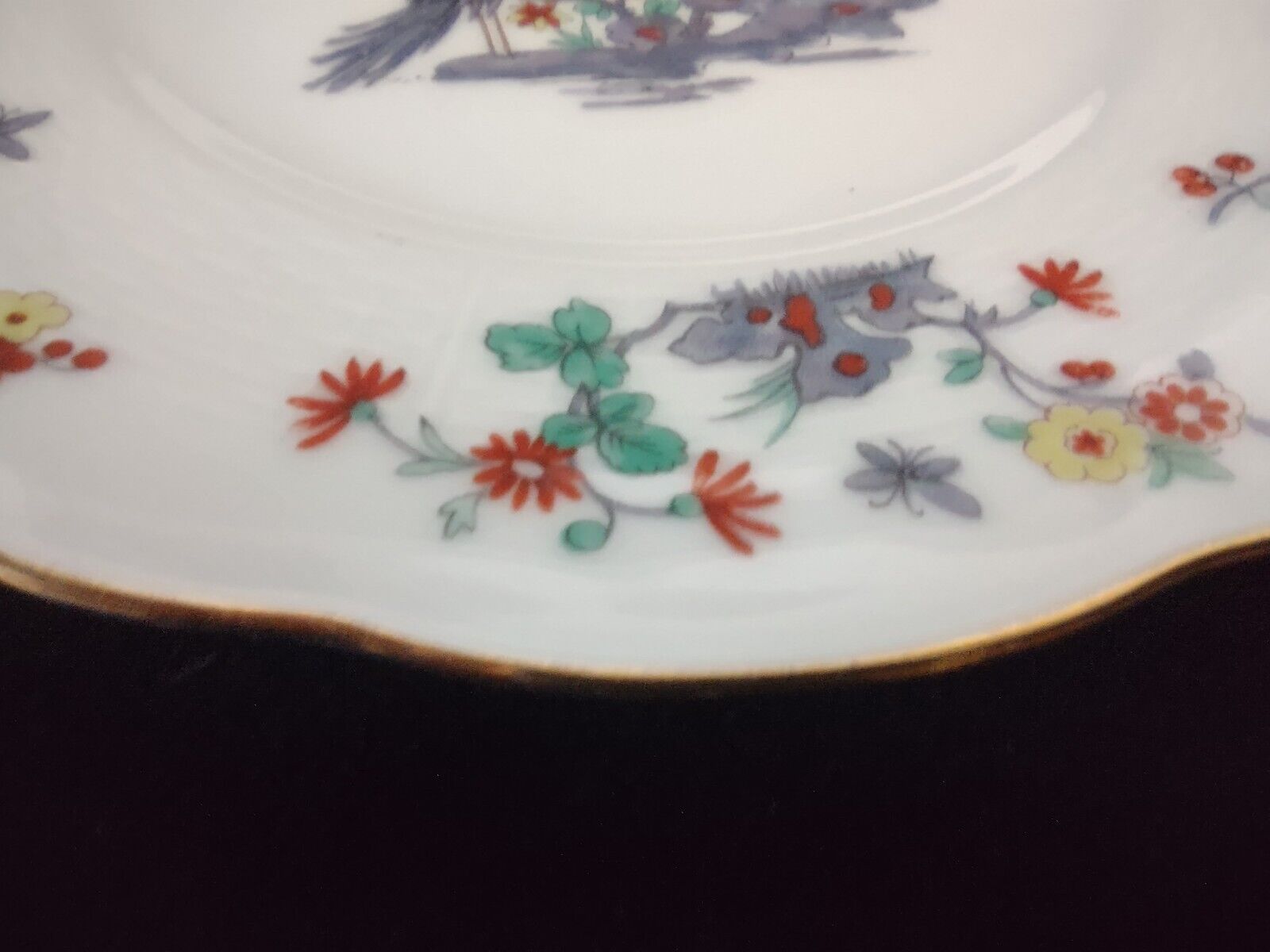 6 x Haviland Limoges France Gold Trim Pheasant 8-1/2" Luncheon Plate (lot 699)