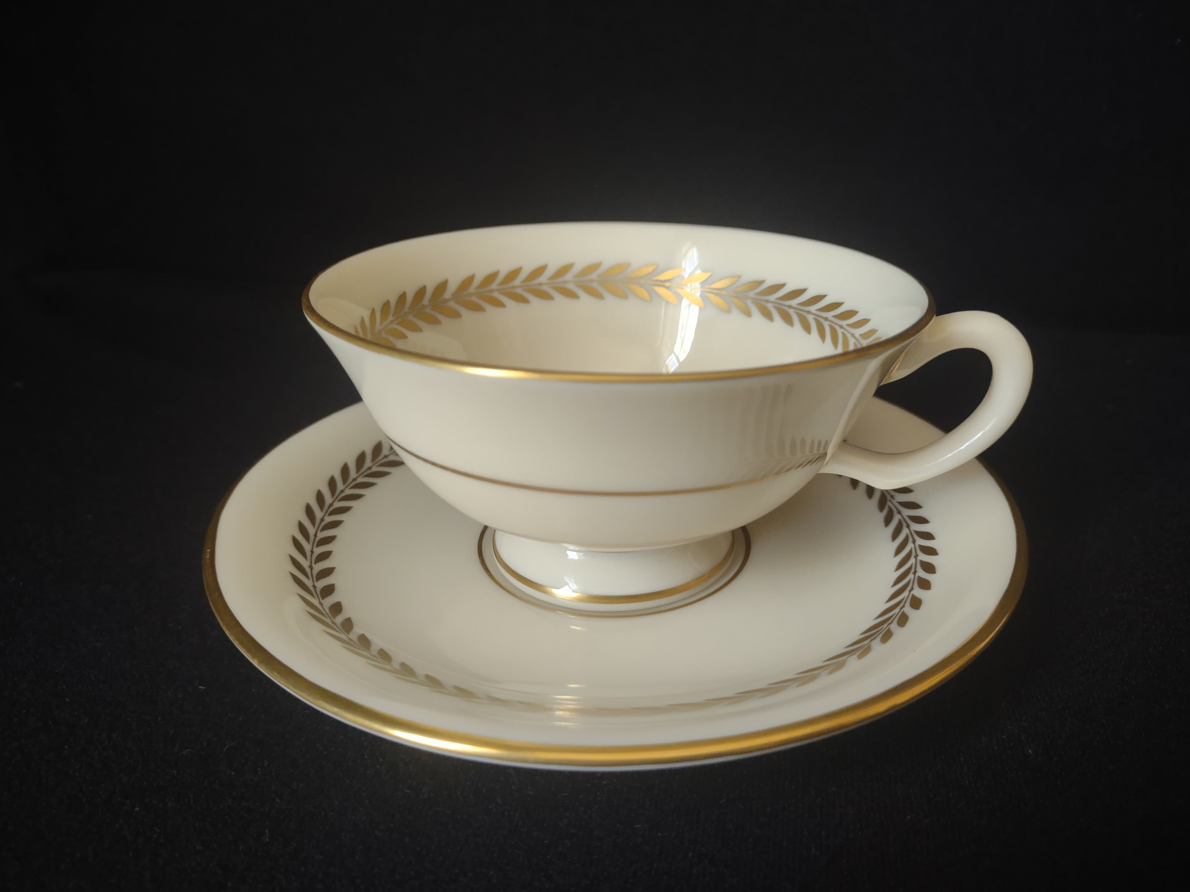Vintage Lenox Imperial P-338 Tea Cup with Saucer (lot 1803)