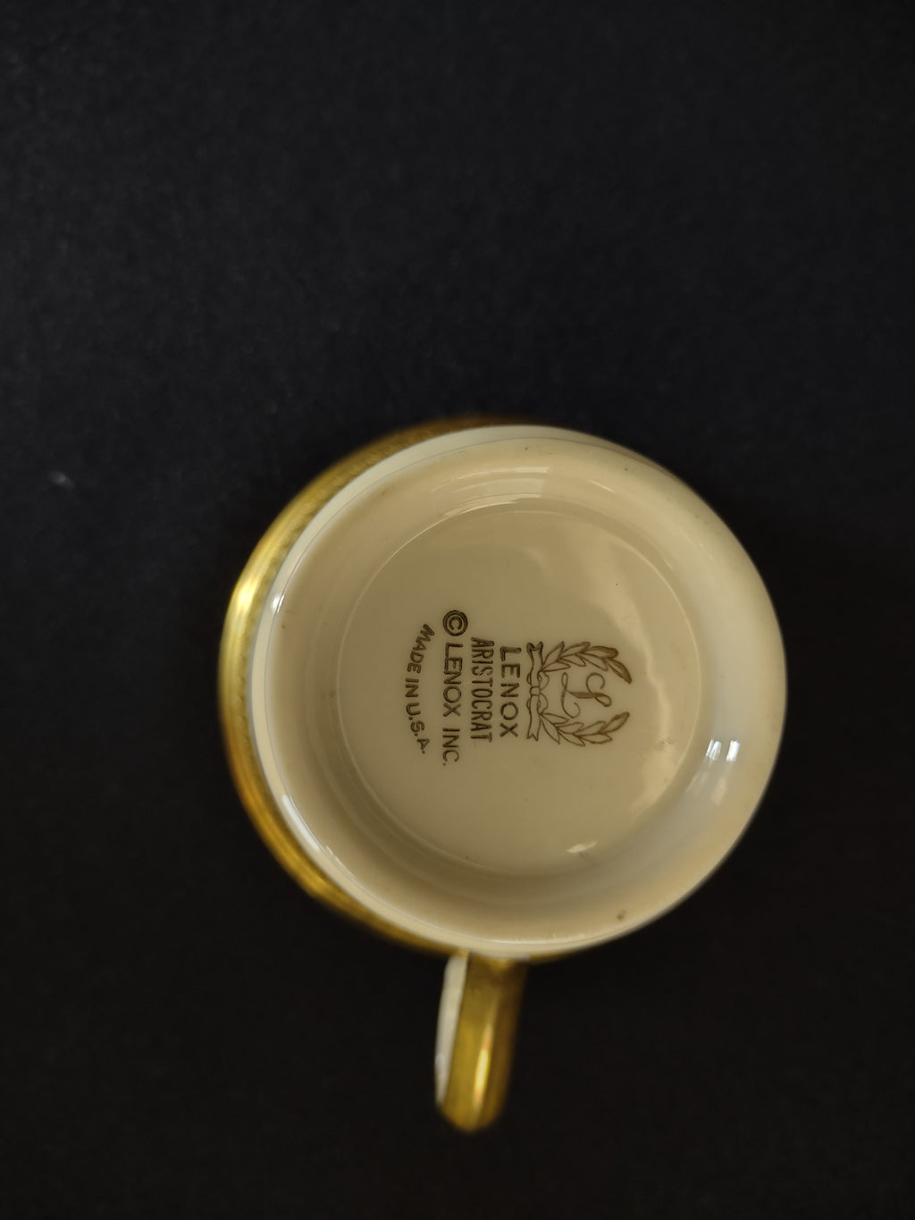 Vintage Lenox Aristocrat Tea Cup ONLY (lot 1885)