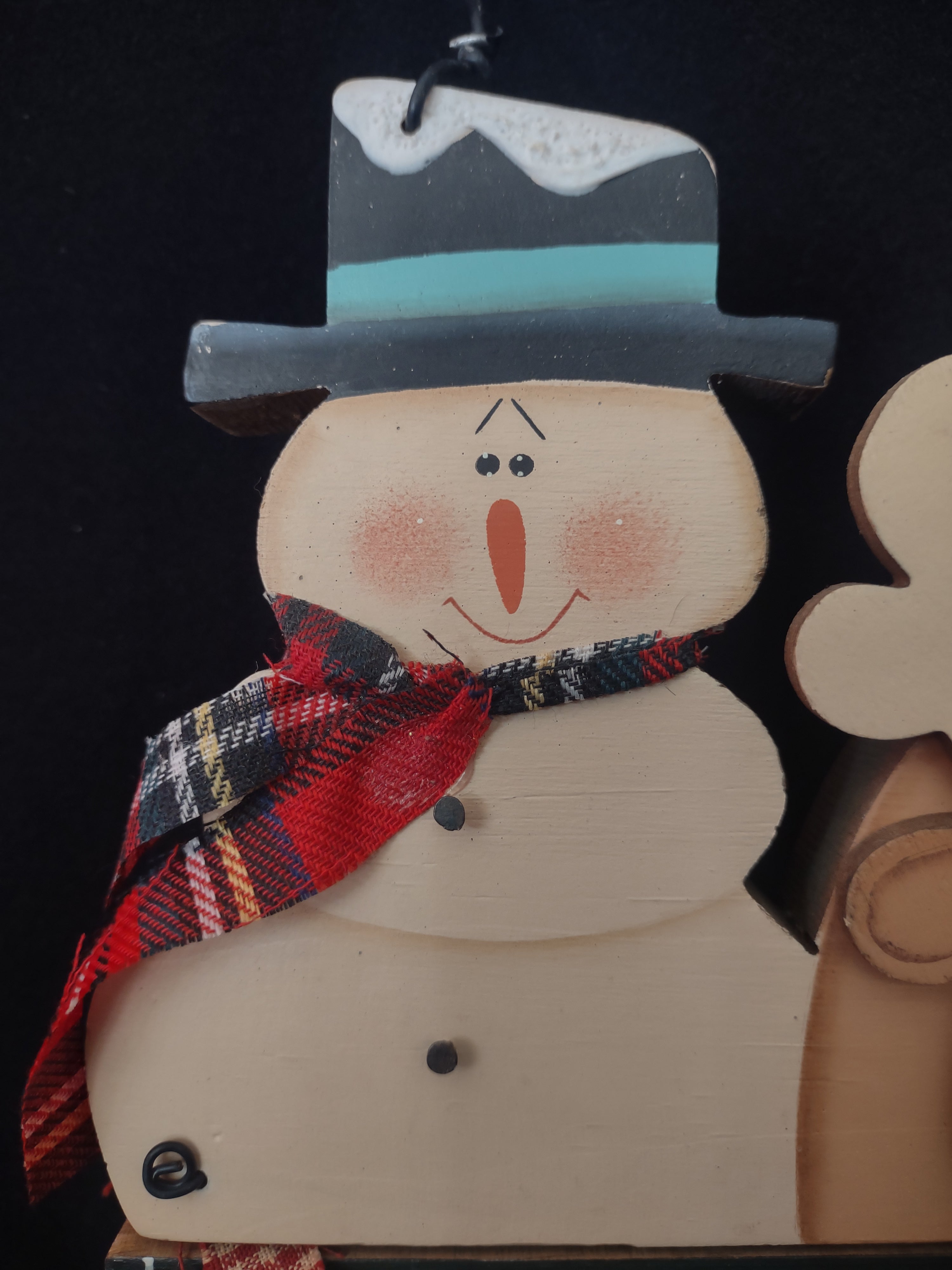 Wooden Christmas Wall Sign Snowman Reindeer Santa We Still Believe (Lot 4563)