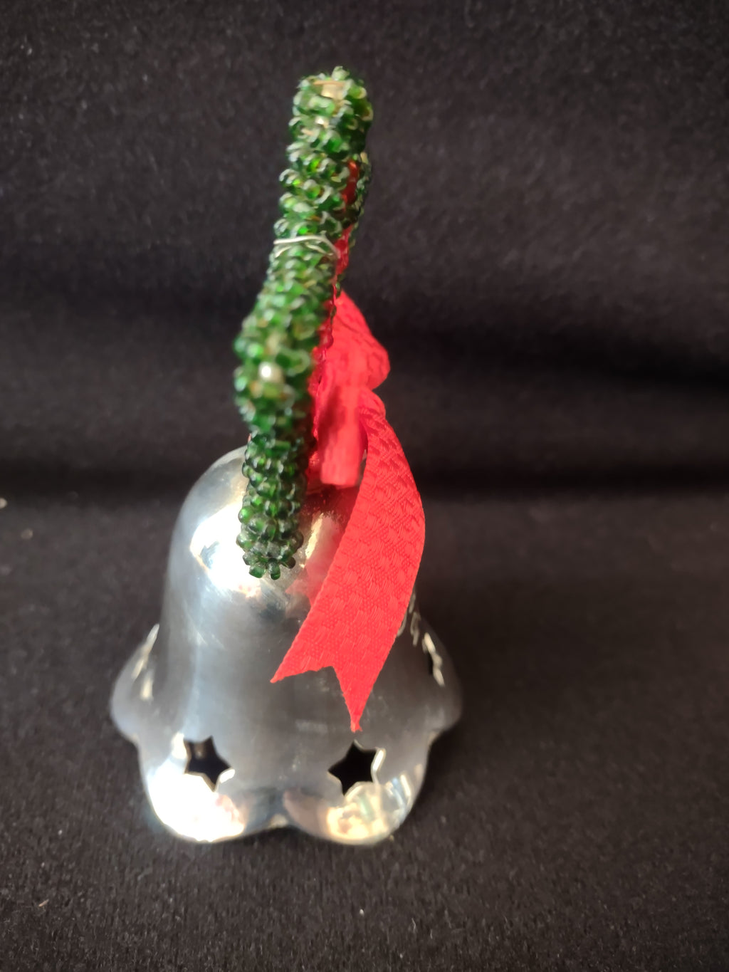 Vintage Silver Plated 2001 Christmas Bell Bow Star (Lot 4125)