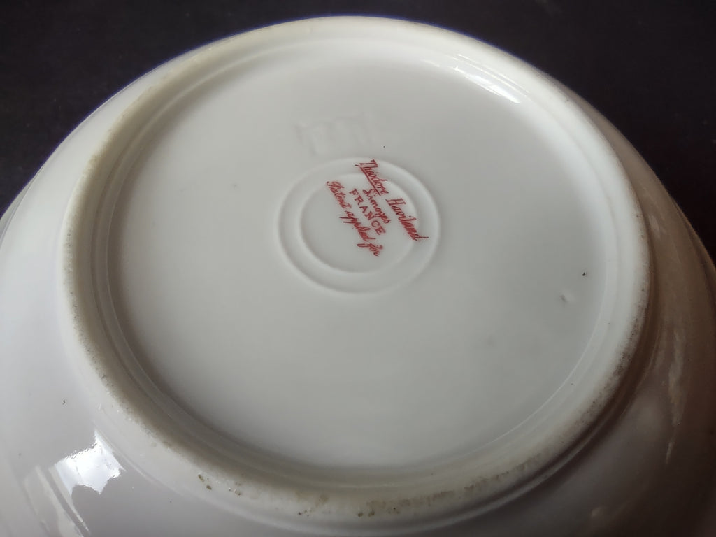 Haviland Limoges Set Luncheon /Salad Dessert Plate Small Bowl Rose (lot 832)