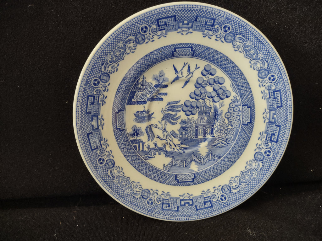 Spode Blue & White Room Saucer Willow Vintage English Transferware (lot 5843)
